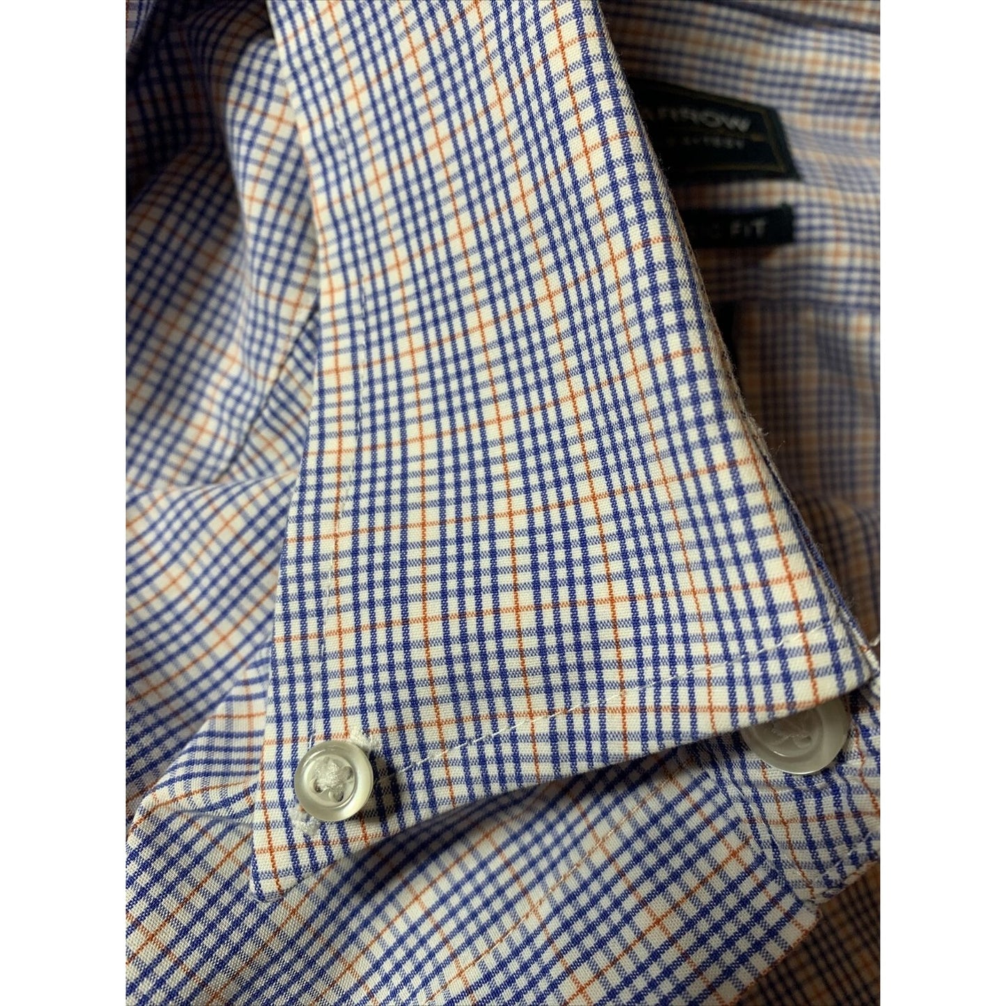 Arrow Button Up Dress Shirt Men's 16 32-33 Long Sleeve Multi Plaid Classic Fit