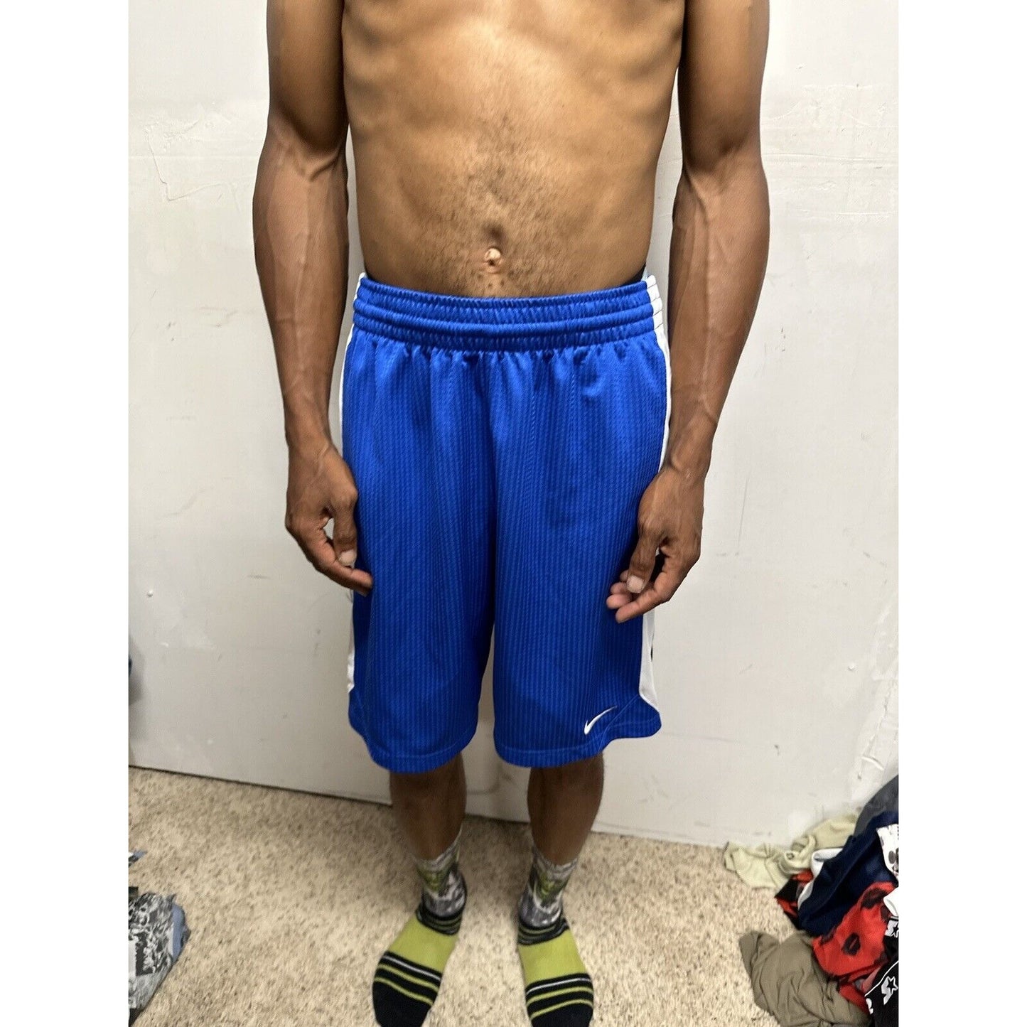 Men’s Blue Nike With Pockets Small Athletic Shorts