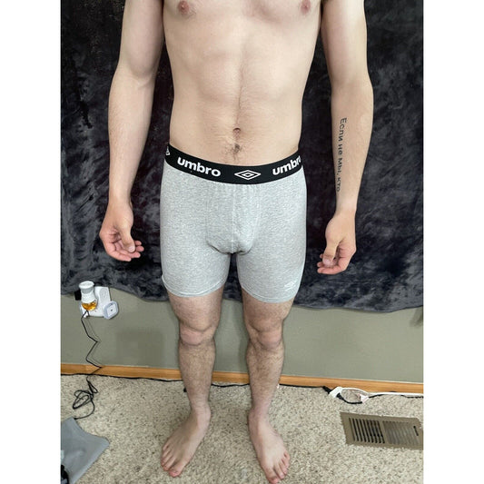 Men’s Large Umbro Gray Boxer Briefs New