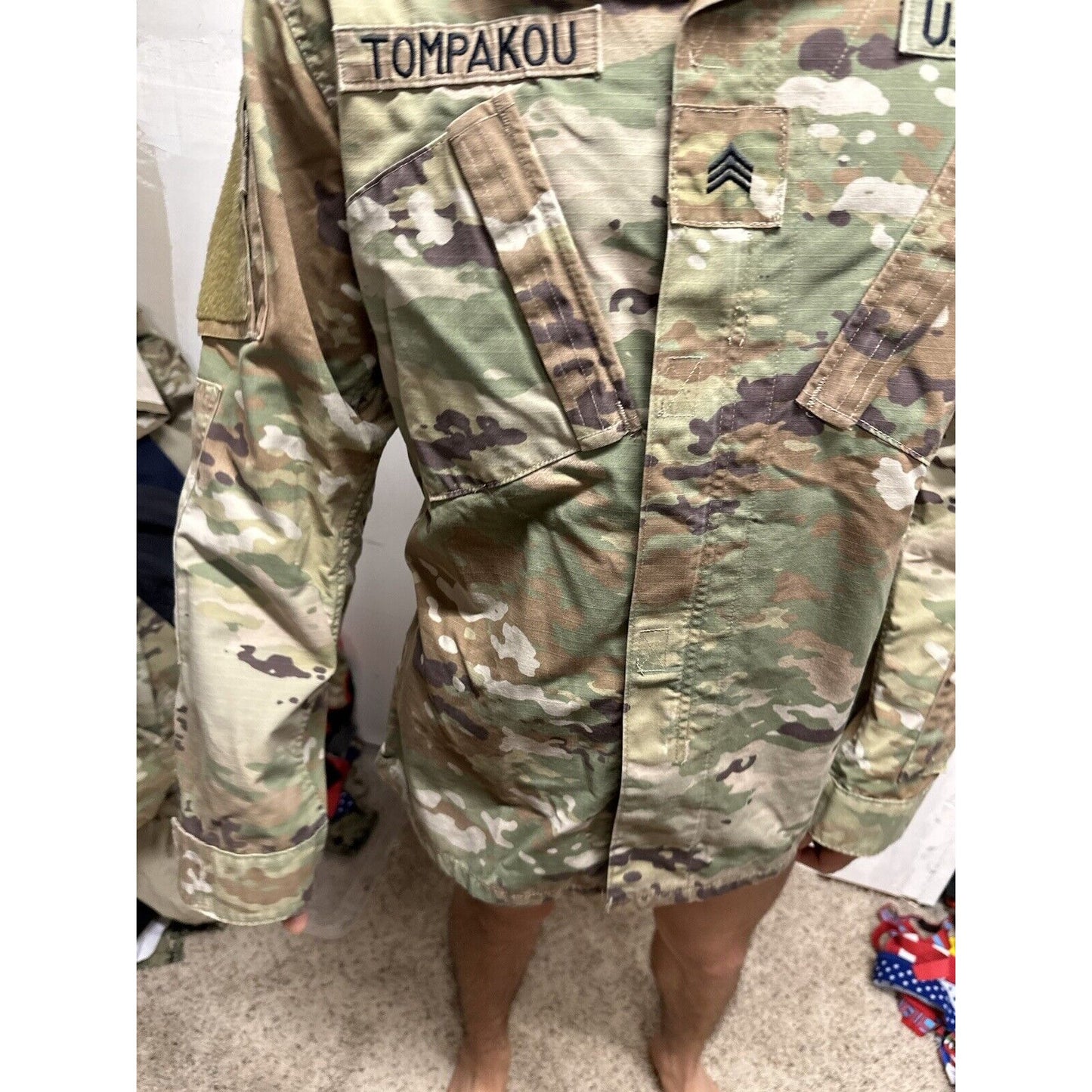 Men’s Ocp Top Medium Long Army Blouse Air Force With Patches