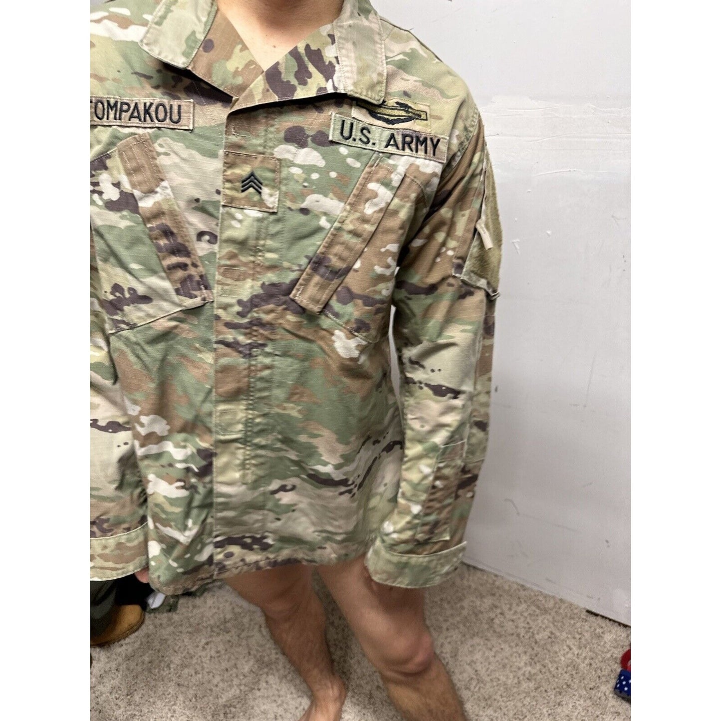 Men’s Ocp Top Medium Long Army Blouse Air Force With Patches