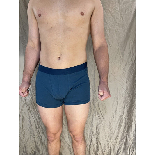 men's blue lucky brand blue medium boxer briefs cotton modal blend