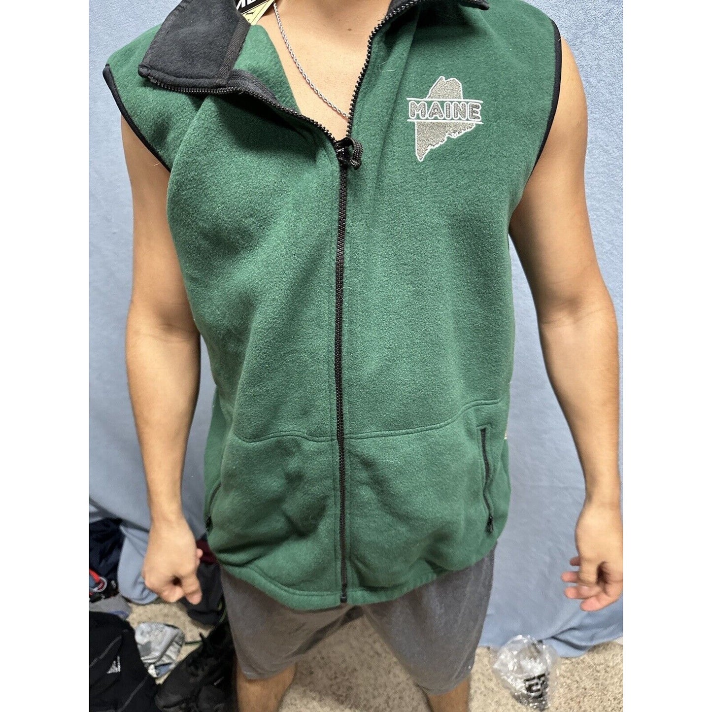 Men’s Green Colorado Timberline Full Zip Vest Medium Maine