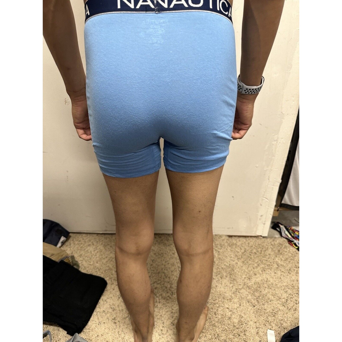 Men’s Nautica Light Blue Boxer Briefs Medium