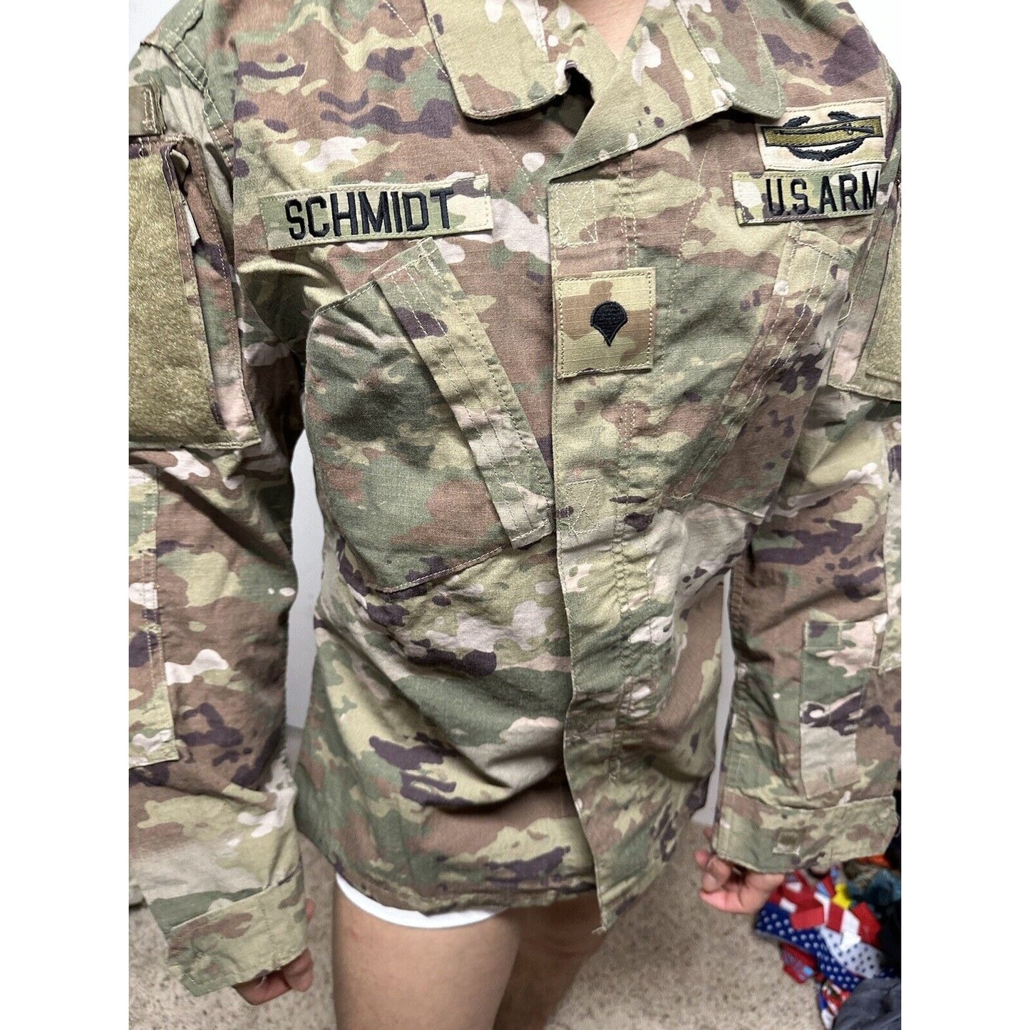 Men’s Ocp Top Specialist Rank Medium Regular Flame Resistant Army Combat Blouse