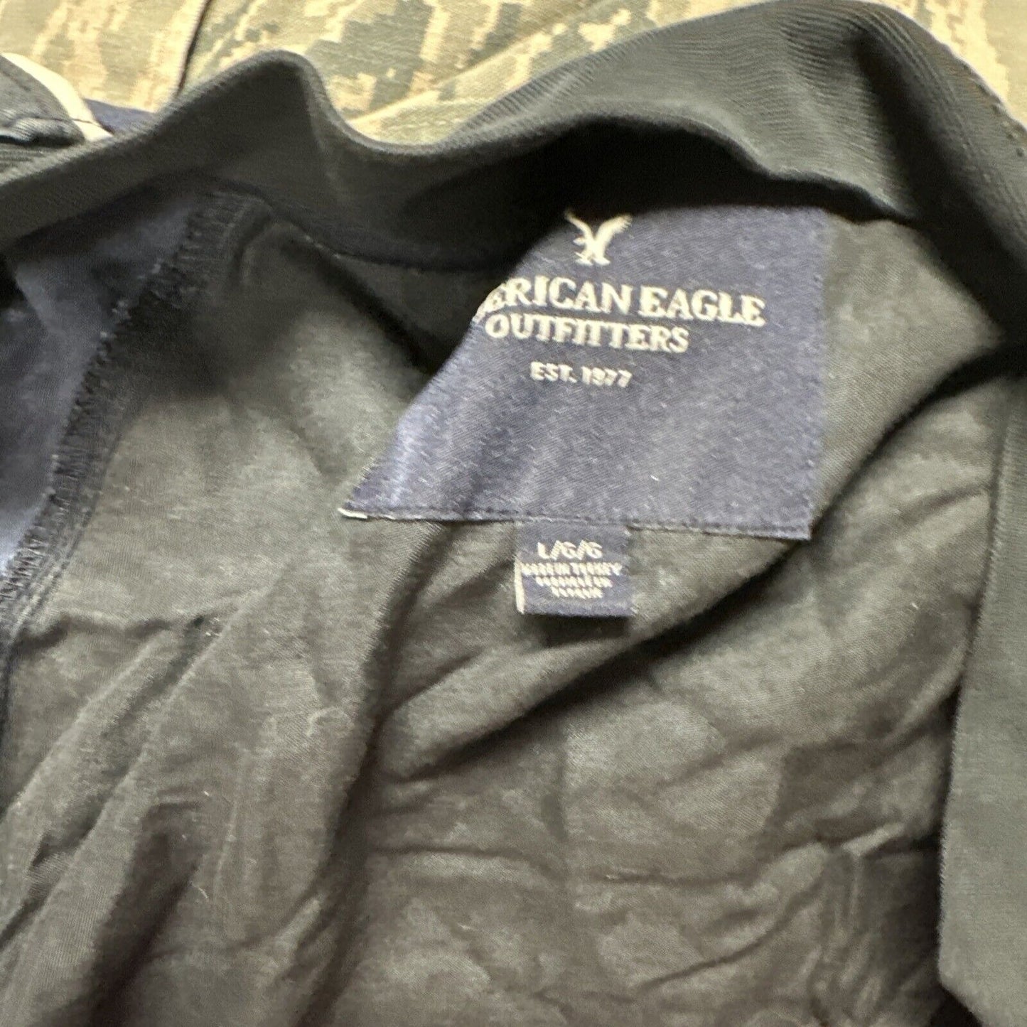 Men’s Full zip Black And Blue Large American Eagle Jacket