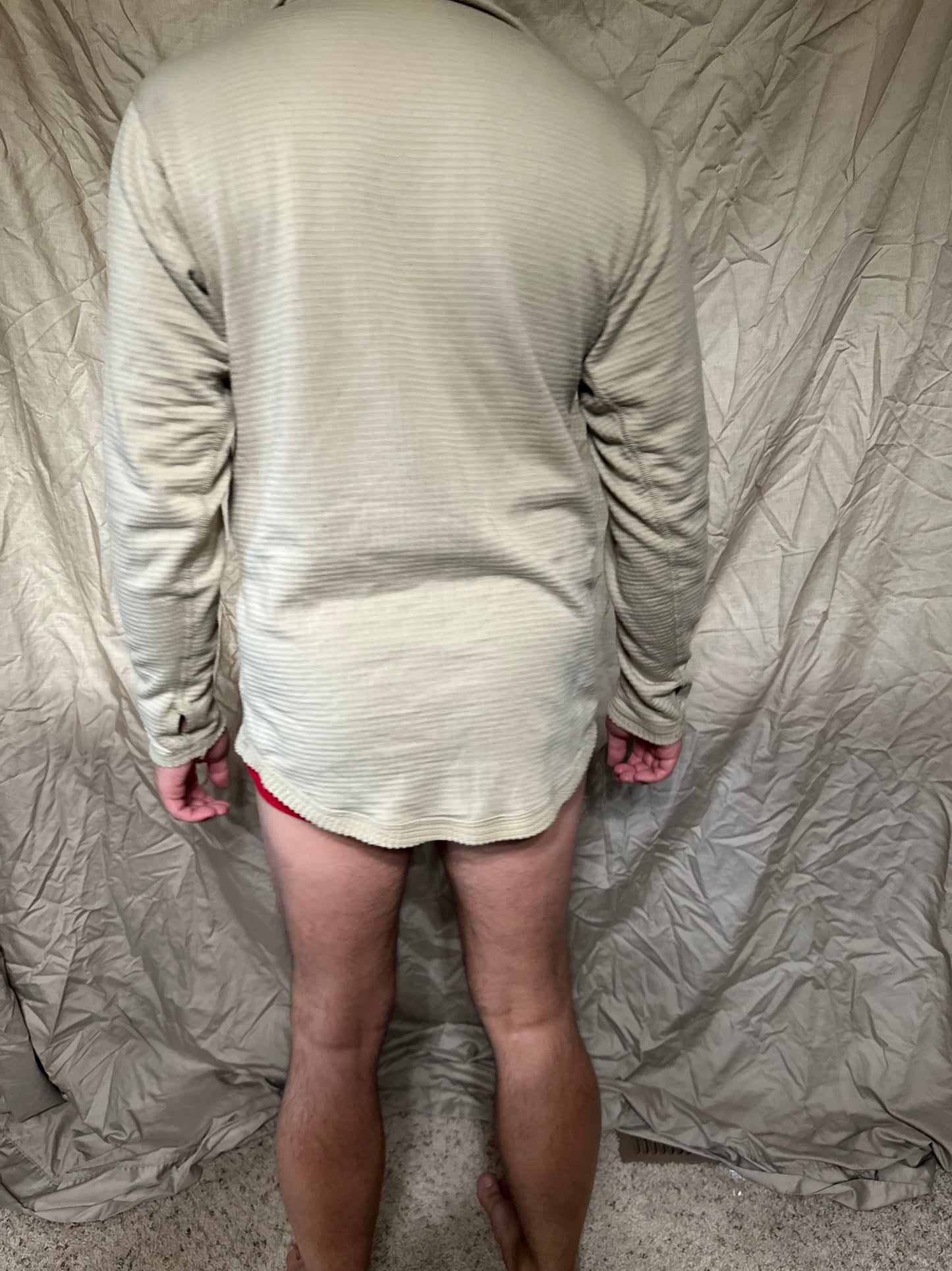 Men’s tan cold weather 1/4 zip cold weather shirt long sleeved gen iii