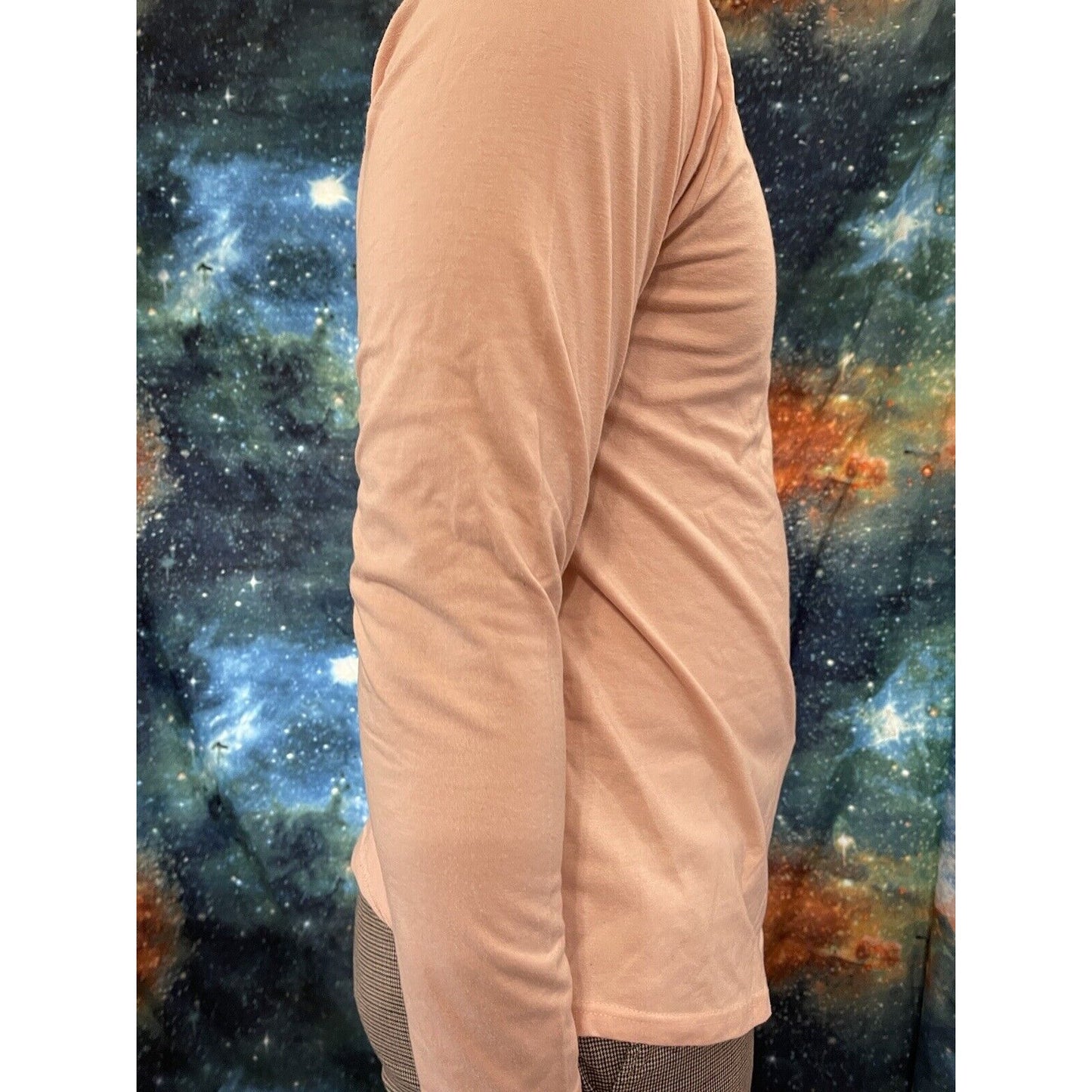 Men’s Fashion nova large long sleeve side zipper pullover Peach Color