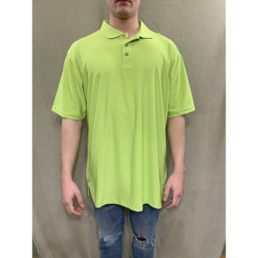 Men’s Large Lime Green Caribbean Palms Polo Shirt