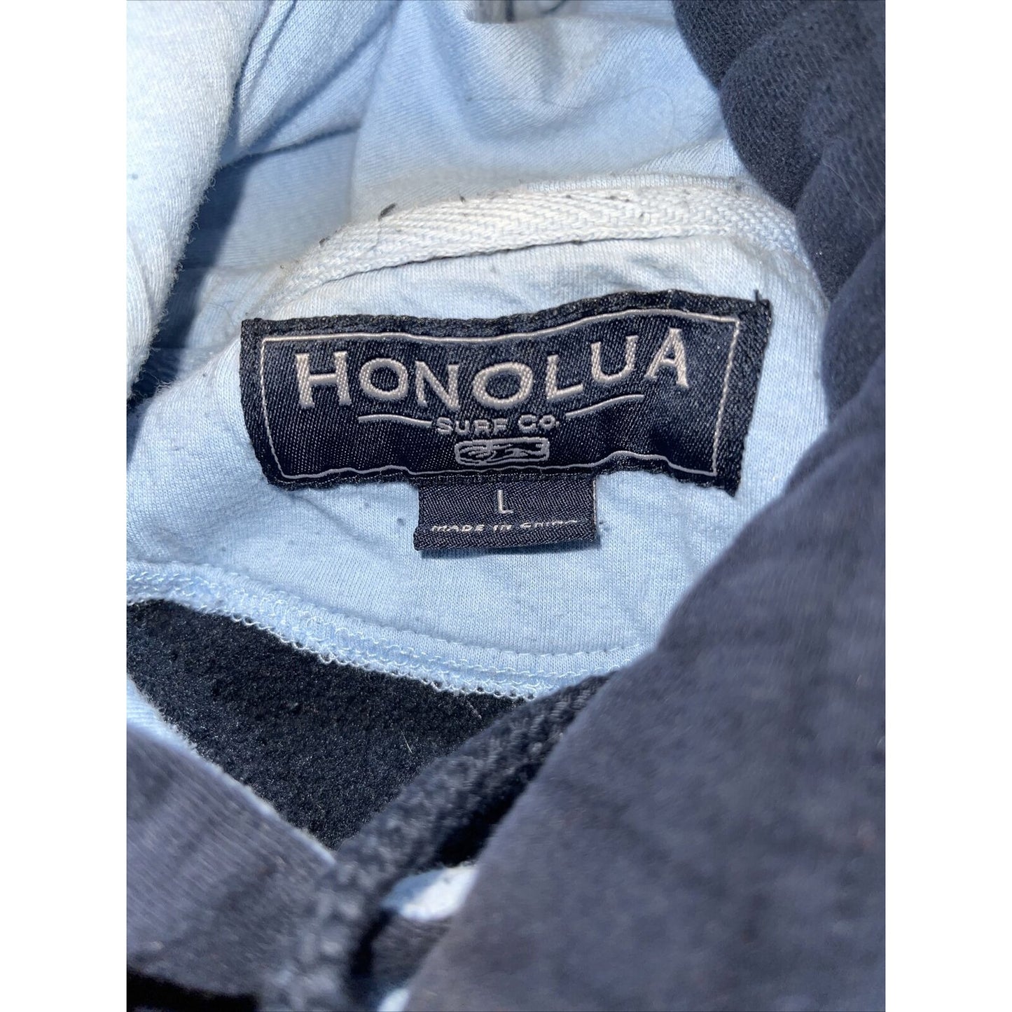 men's black large honolua surf co hoodie pullover hawaii