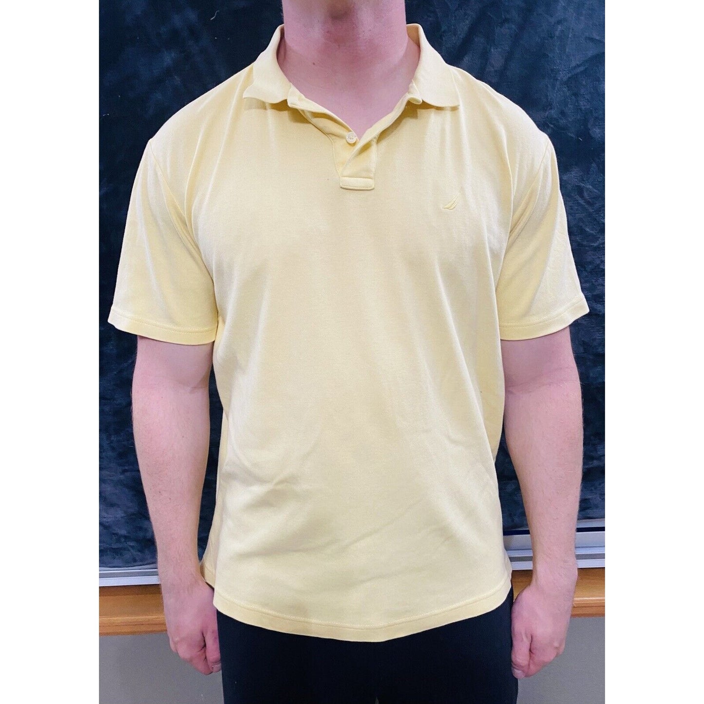 Nautica Sunny Yellow Men’s Large Cotton Polo Shirt