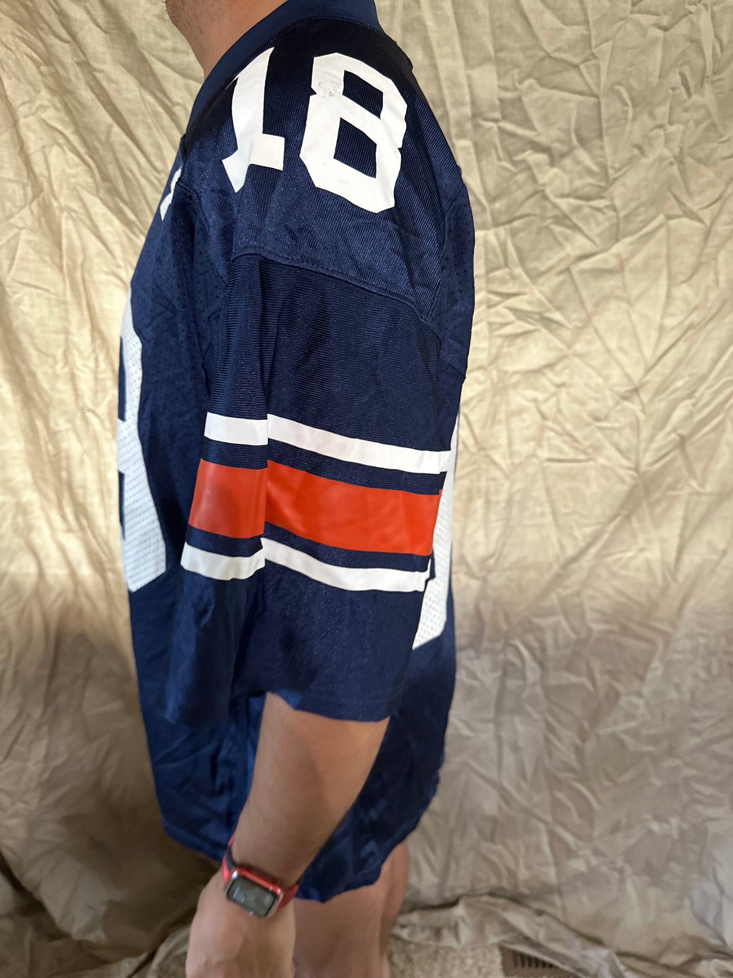 Men’s small auburn football jersey dark blue #18 under armour