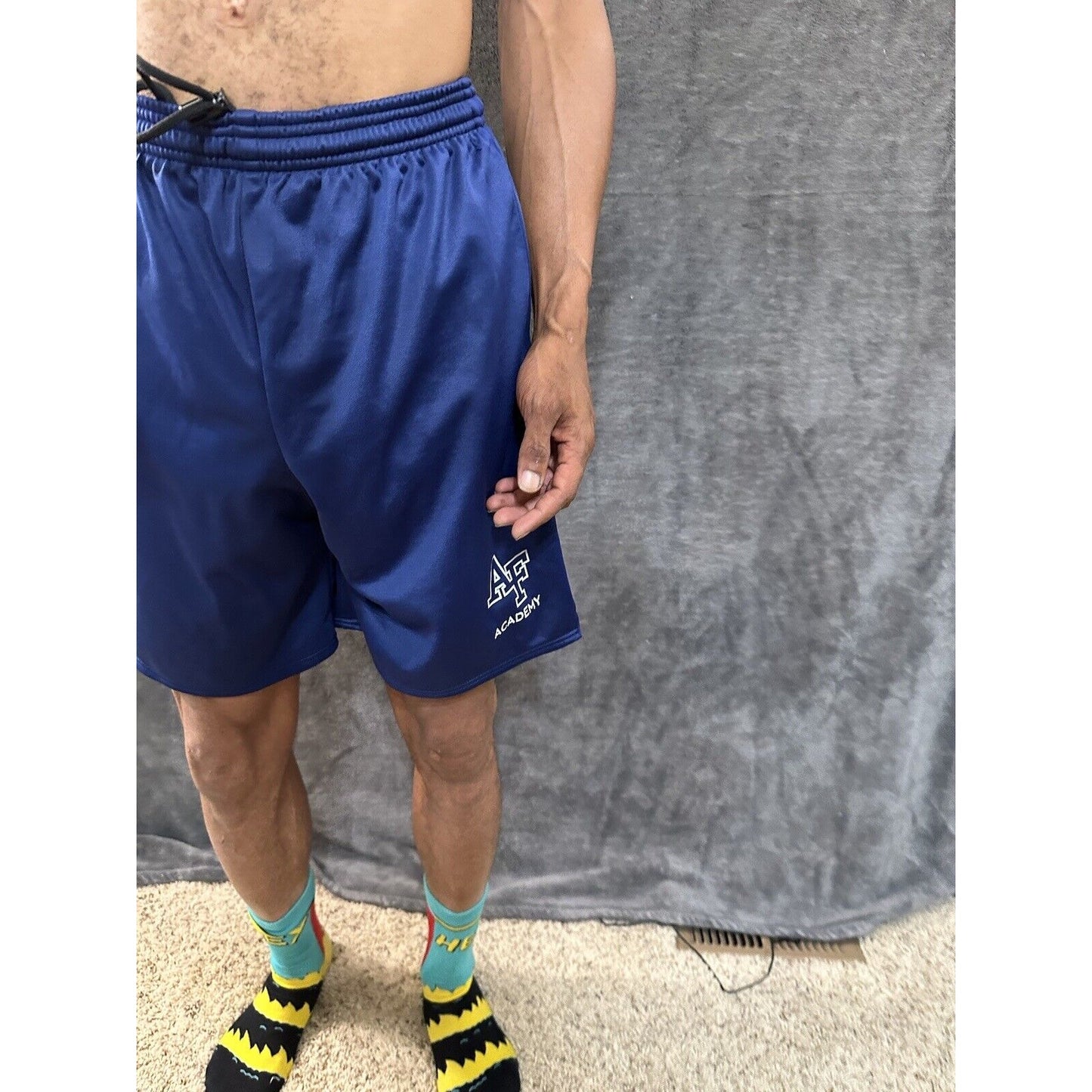 Men’s Cadet Air  Force Academy PT Blue Workout Athletic Shorts Medium