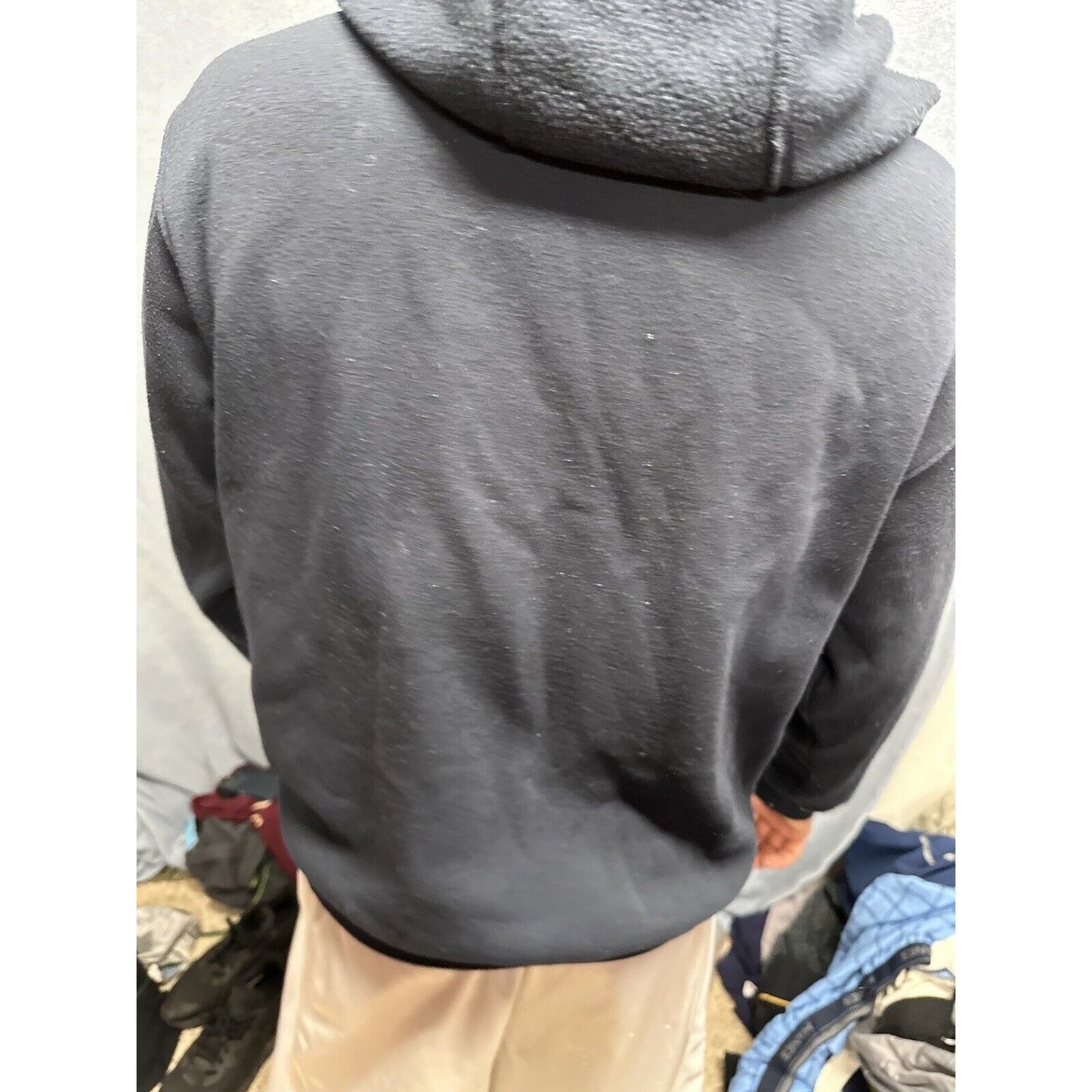 Men’s Dark Blue Full Zip Hoodie Las Vegas Medium DC Classic Polyester