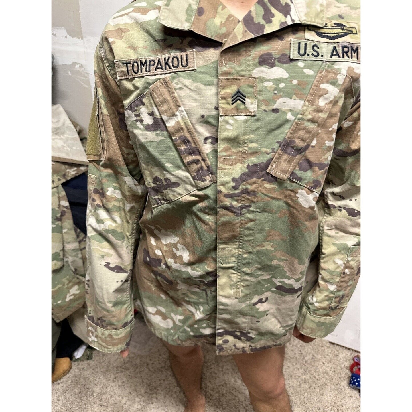 Men’s Ocp Top Medium Long Army Blouse Air Force With Patches