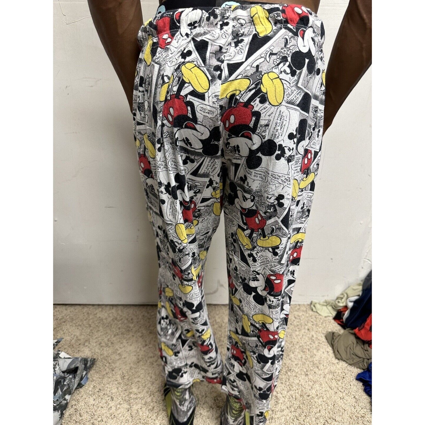 Boys Disney Large 12-14 Mickey Mouse Sleepwear Pajama Bottoms No Pockets