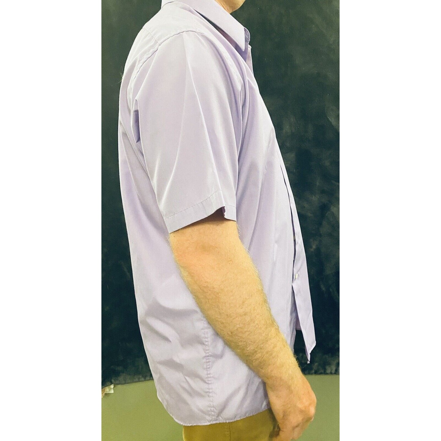 Arrow Lavender Men’s Large Short Sleeve Button-down Dress Shirt 16 1/2