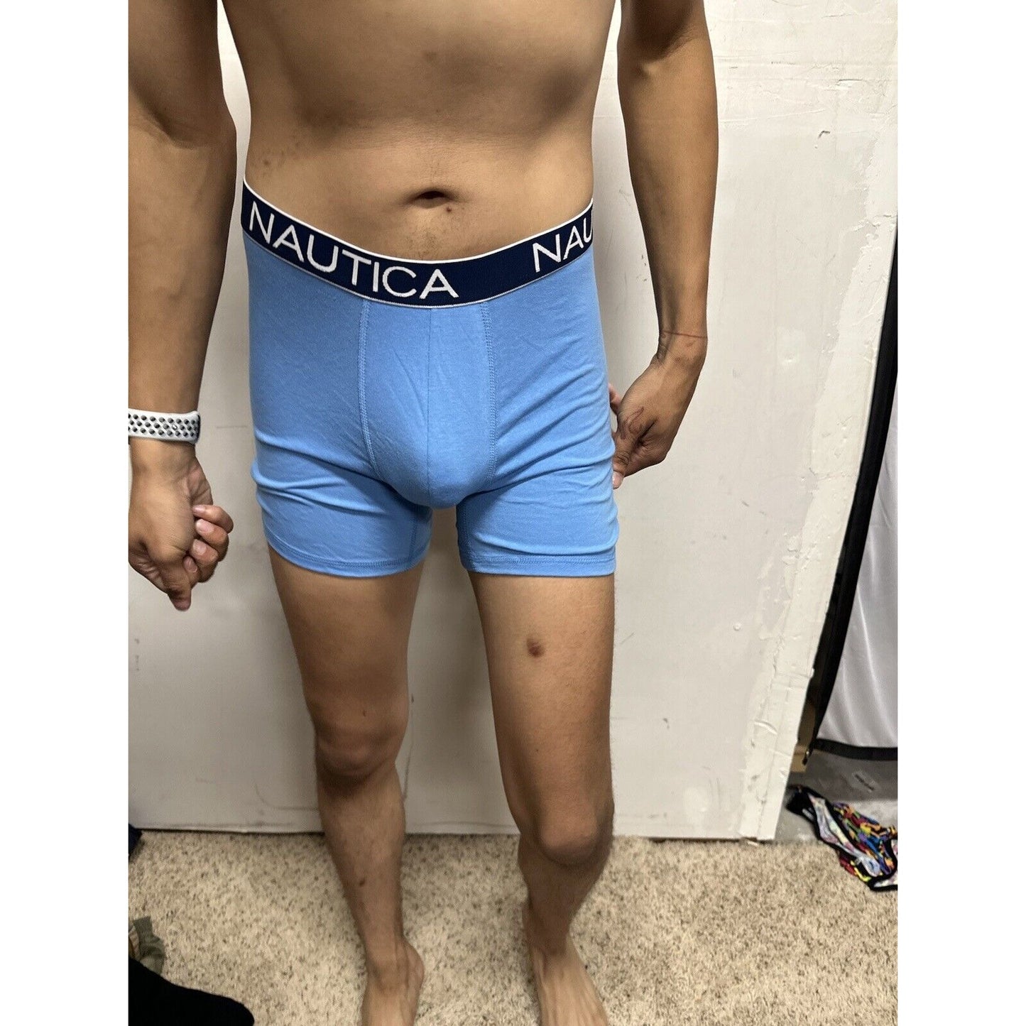 Men’s Nautica Light Blue Boxer Briefs Medium