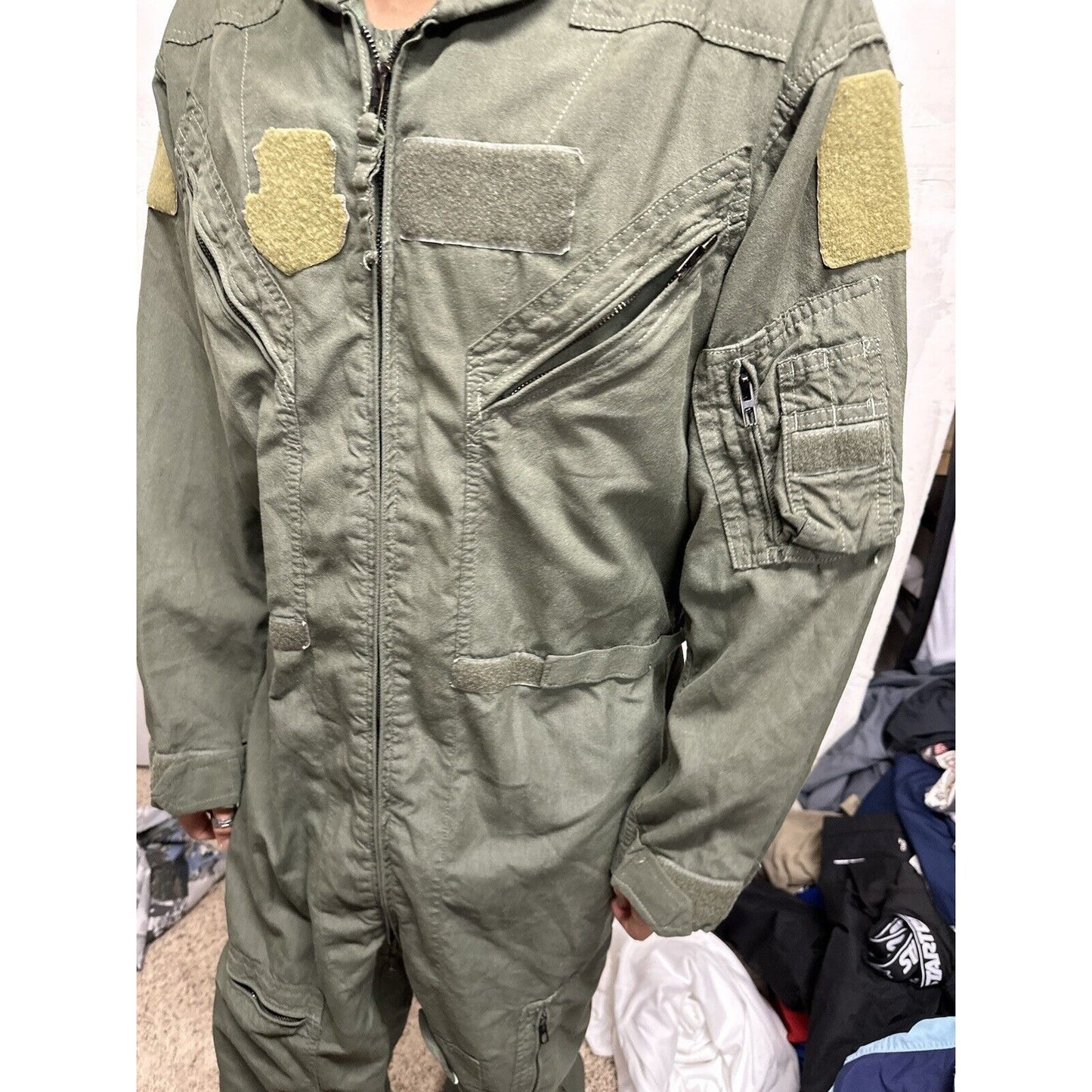 Men’s 42R Summer Fire Resistant USAF Military Uniform Flight Suit Major Rank