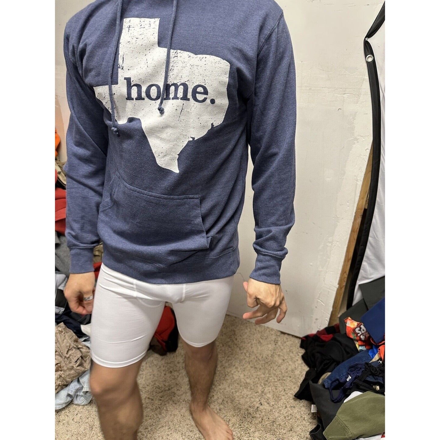 Men’s Blue Texas Home Hoodie Fits Like A Small Medium