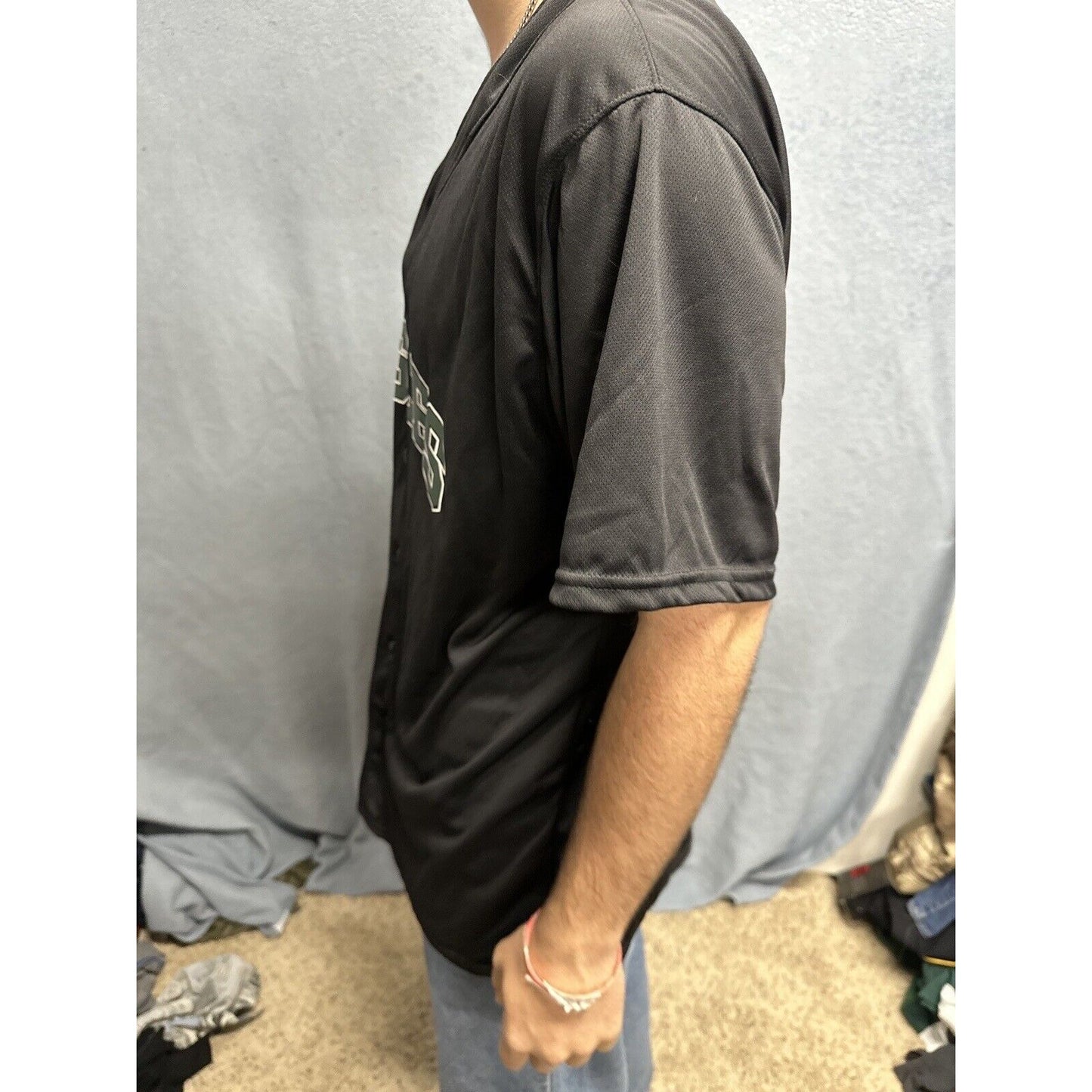 Men’s Augusta Sportswear Black Large Eagles Baseball Jersey