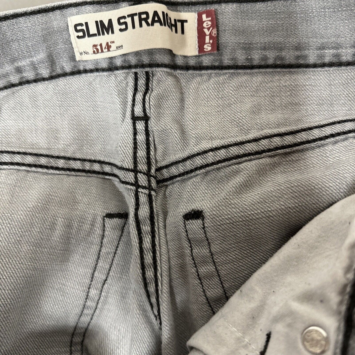 Men’s Gray Slim Straight Levi’s 514 Denim Shorts Size 32