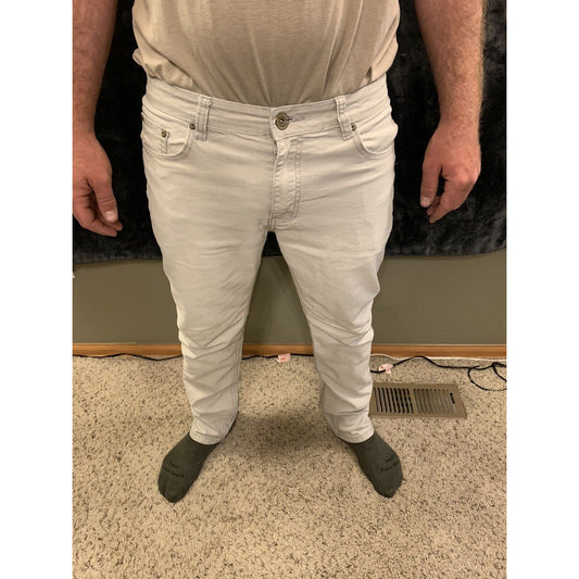 Kayden K Jeans Skinny Twill Denim Khaki / Cream