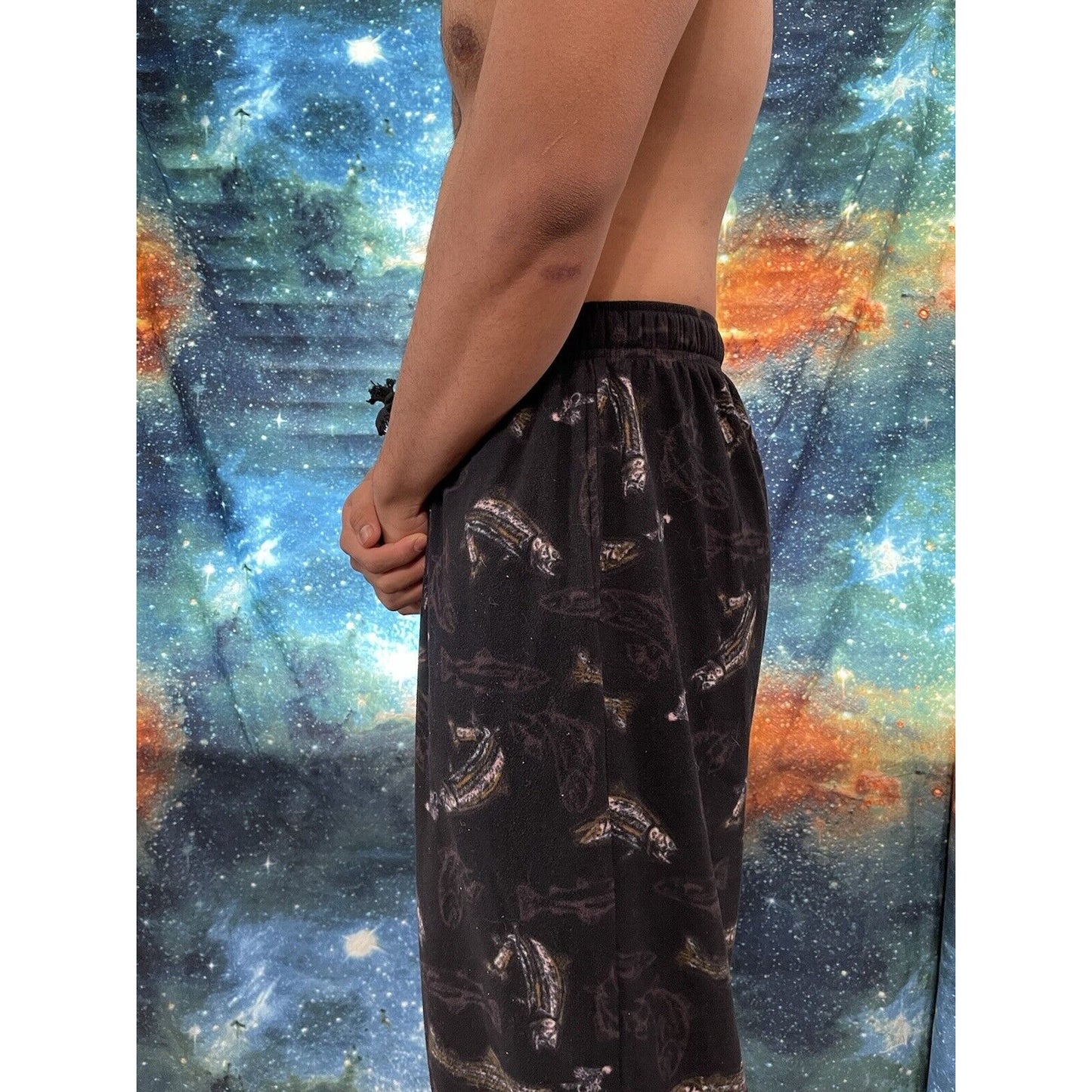 Men’s Fish Black Croft and Barrow Sleep wear pants large