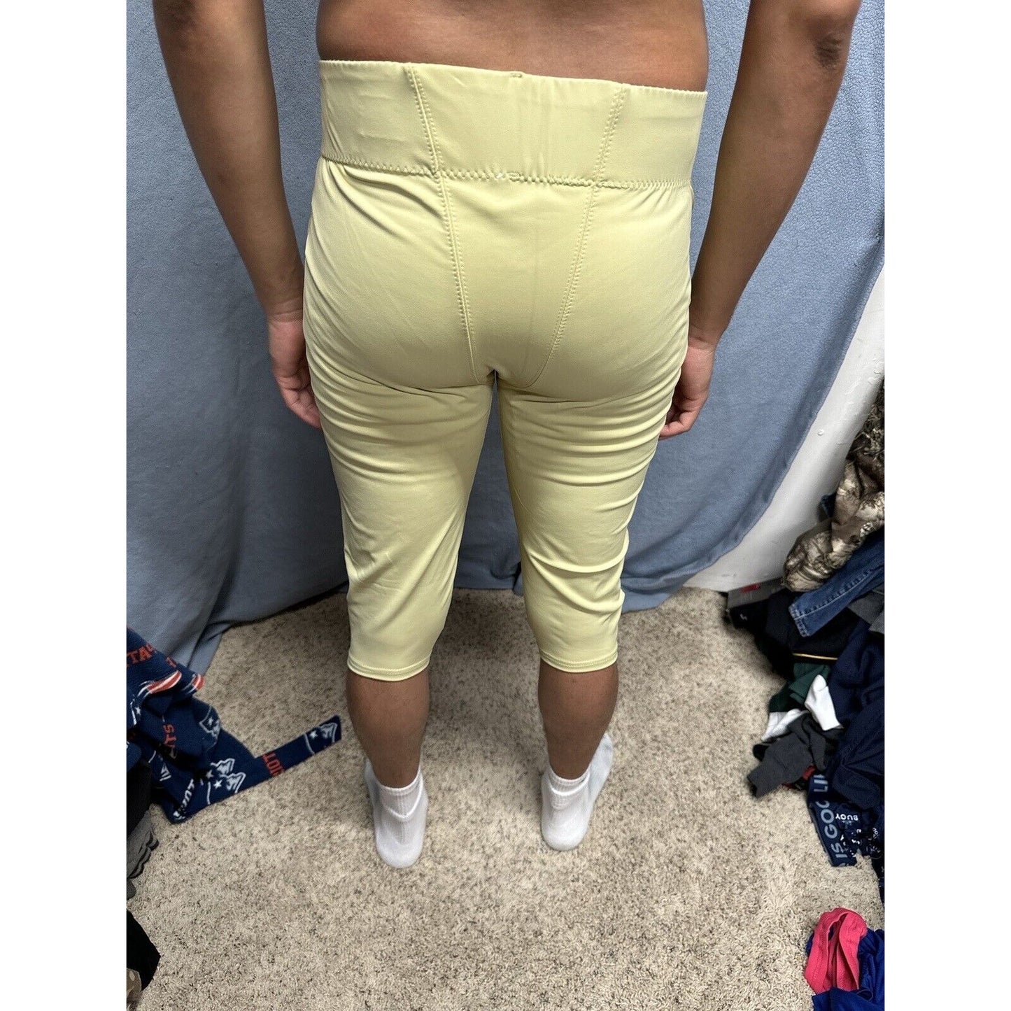 Men’s Gold Rawlings Football Pants Nylon And Spandex Size Large