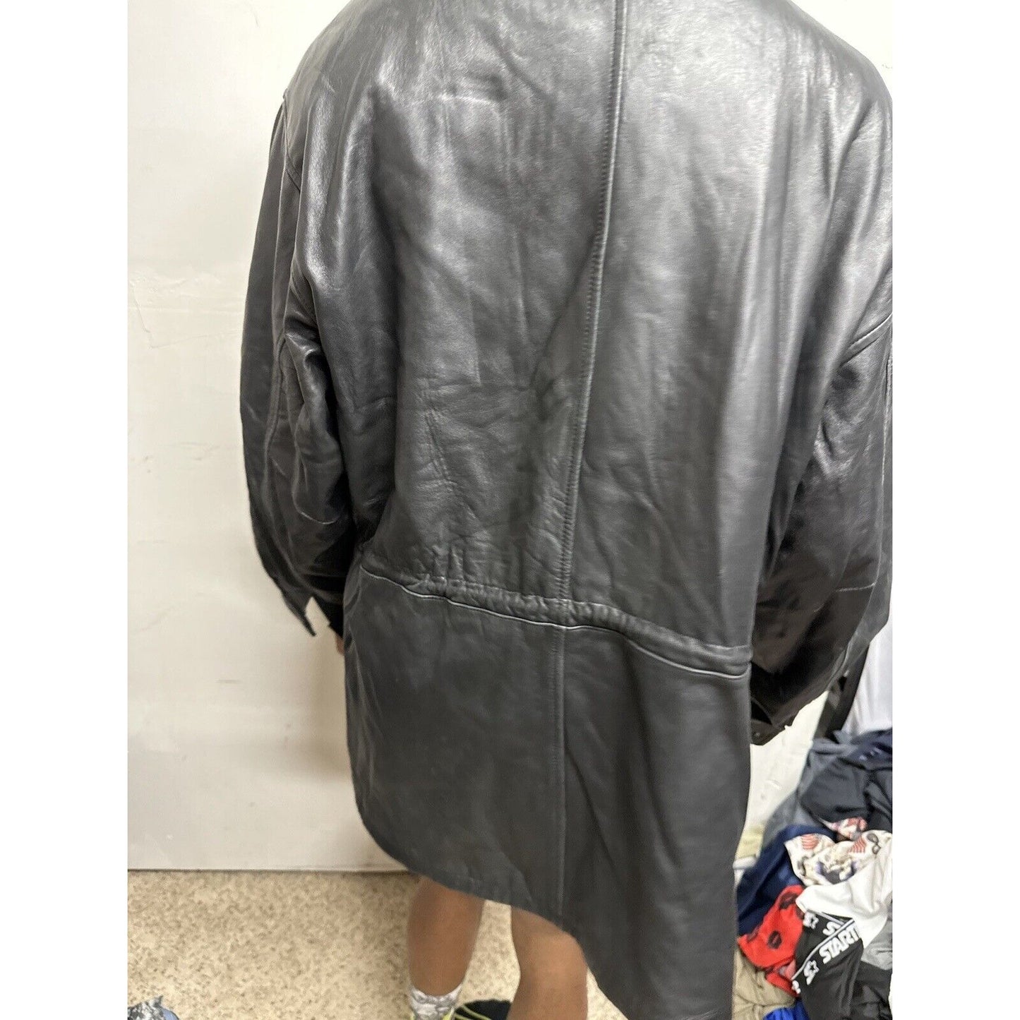 Men’s Large Black Bachrach Genuine Leather Jacket