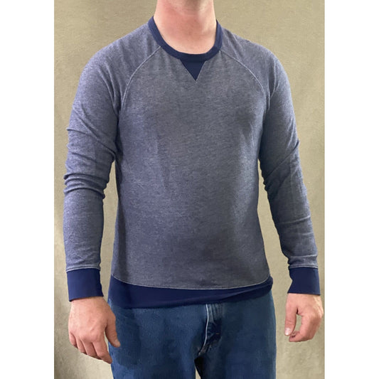 Merona Men's Medium Dark Blue Crew Neck Cotton Pullover Sweater