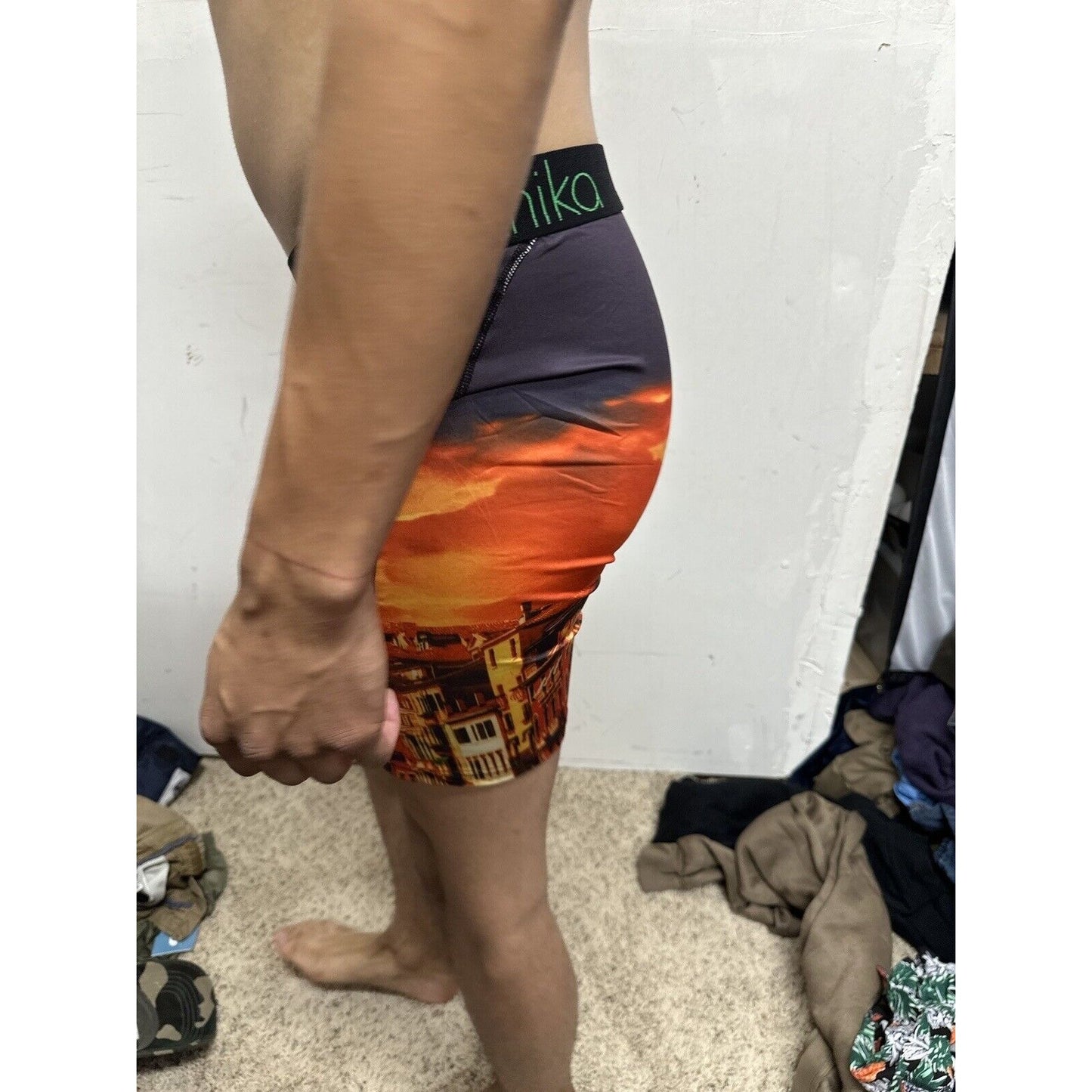 Men’s European Sunset Orange Ethika Large Boxer Briefs