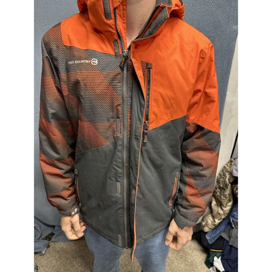 Boys Gray And Orange Large 14/16 Free Country Extreme Performance Snow Jacket