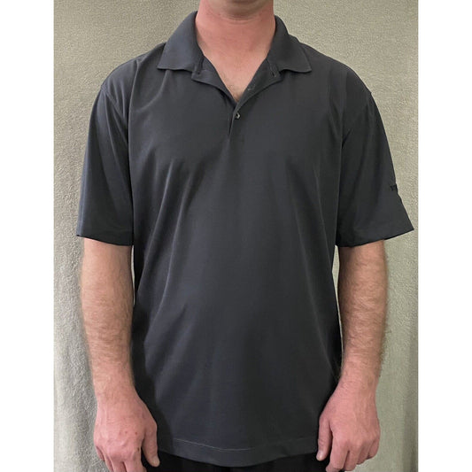Nike Golf Dri-fit Stay Army Black Men’s Large Polyester Polo Shirt