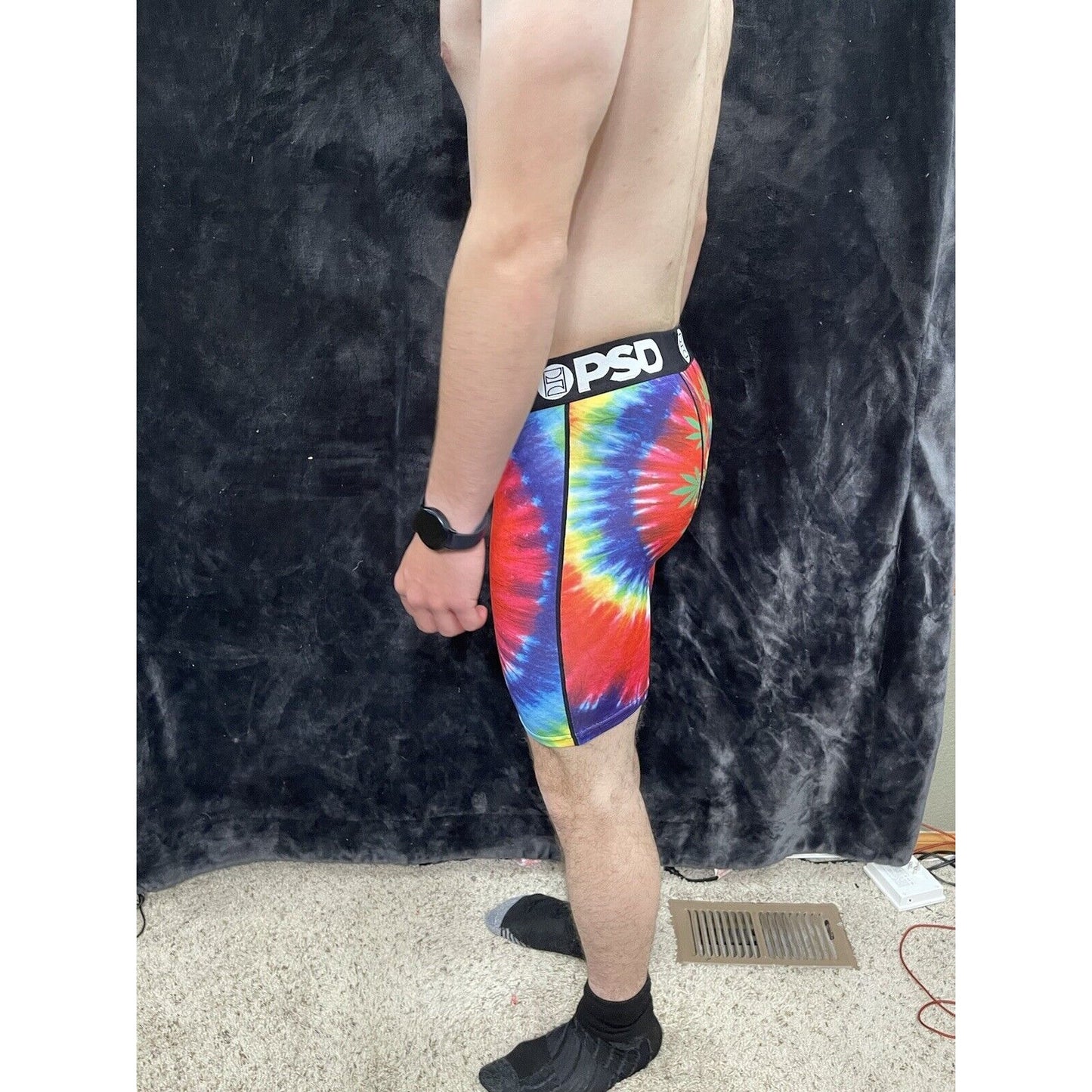 Men’s PSD Tie Dye Weed Medium Boxer Briefs New