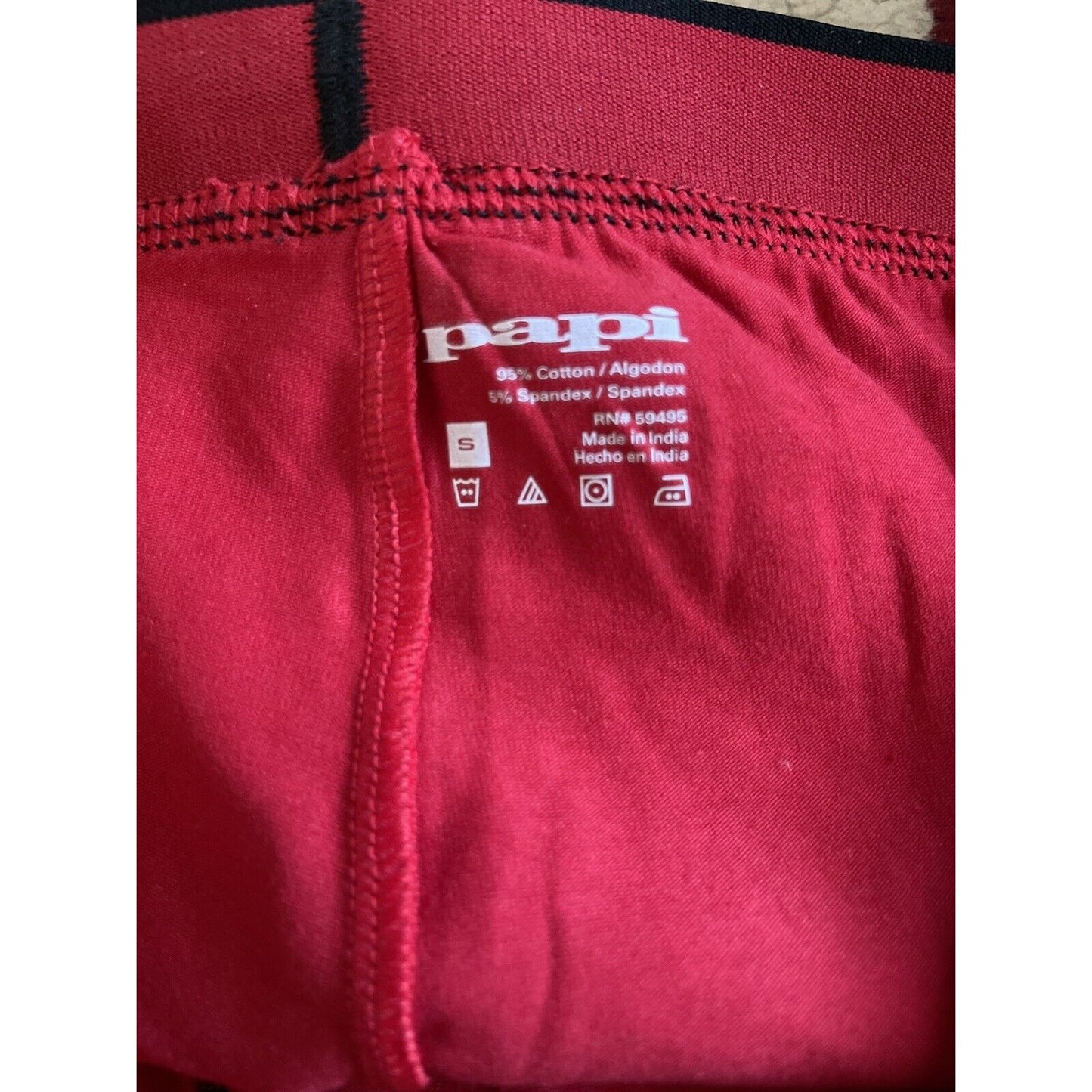 Papi Men’s Small Red Compression Trunks 5% Spandex brand new 1 item total