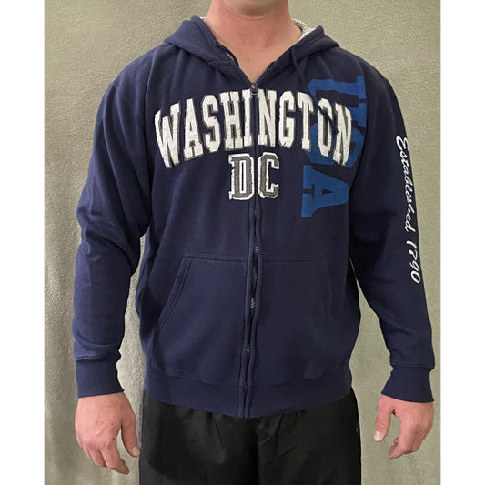 WASHINGTON DC USA est. 1790 America! Men’s Large Souvenir Hoodie Sweatshirt