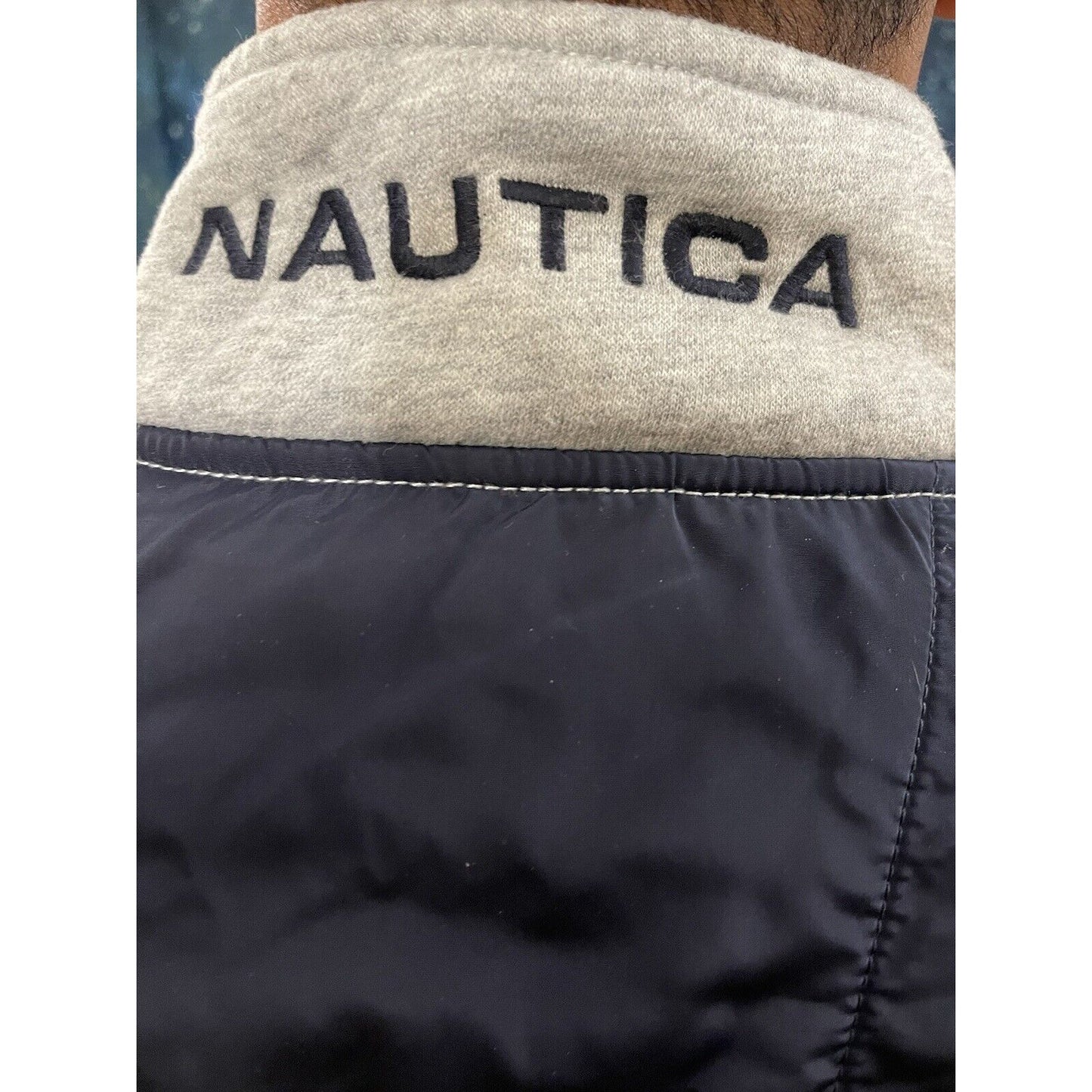 Men’s Nautica 1/4 zip Fleece Jacket gray