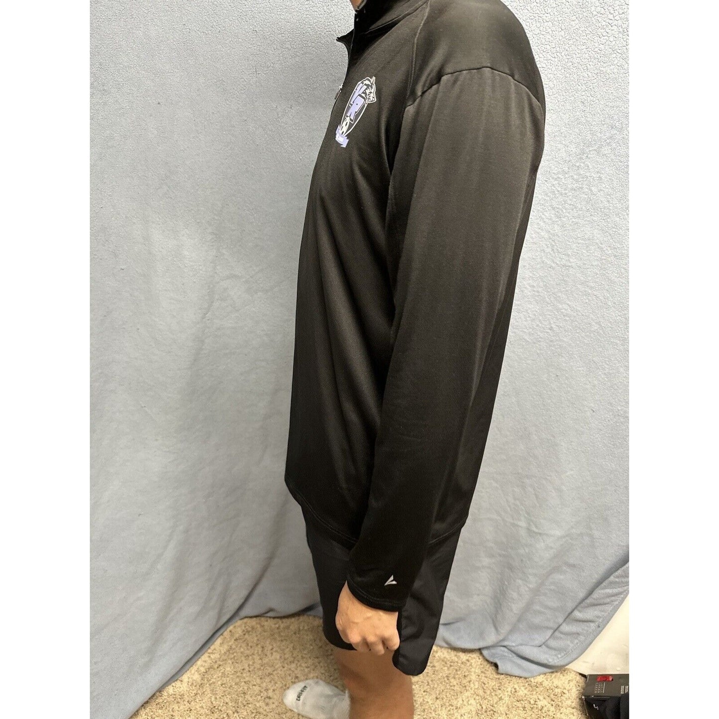 Men’s Black BSN Sports Large Quarter Zip Pullover Vista Ridge High School Soccer