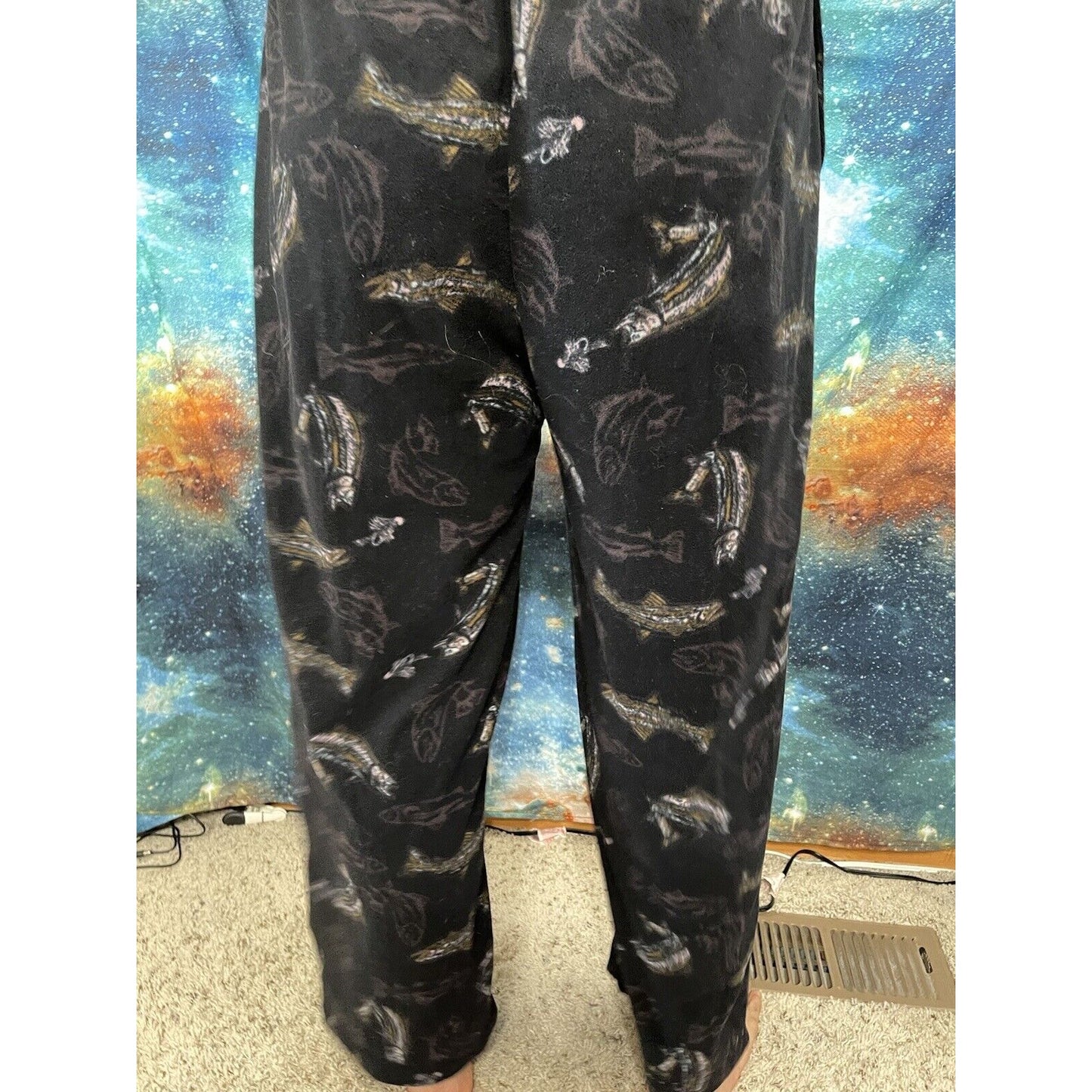 Men’s Fish Black Croft and Barrow Sleep wear pants large
