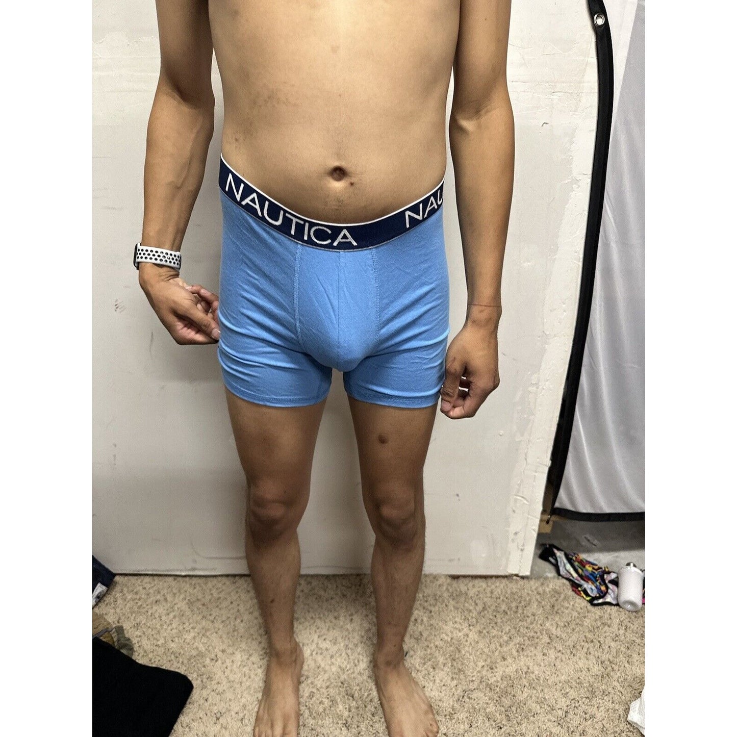 Men’s Nautica Light Blue Boxer Briefs Medium