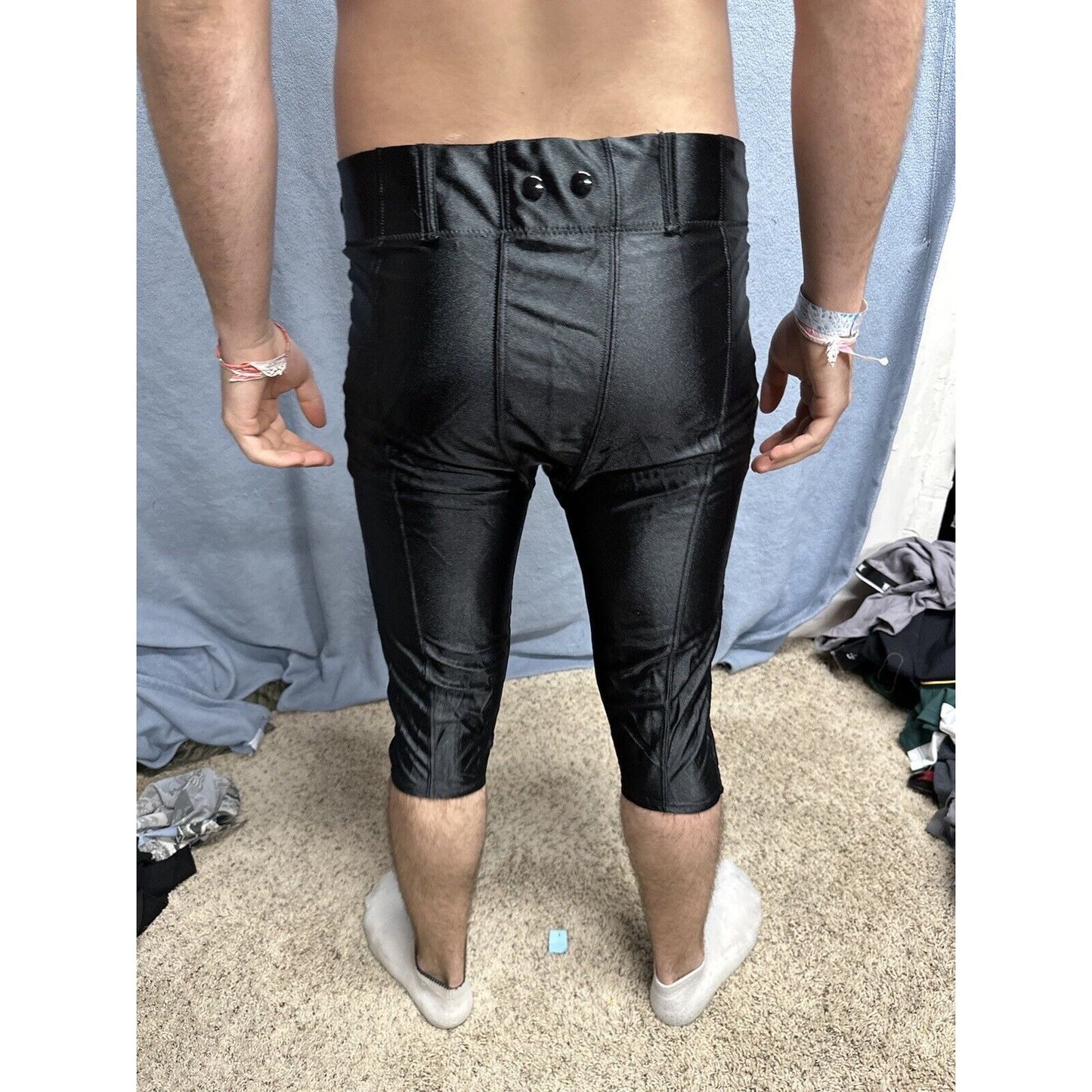 Men’s Black XL 34-36 Polyester Football Pants
