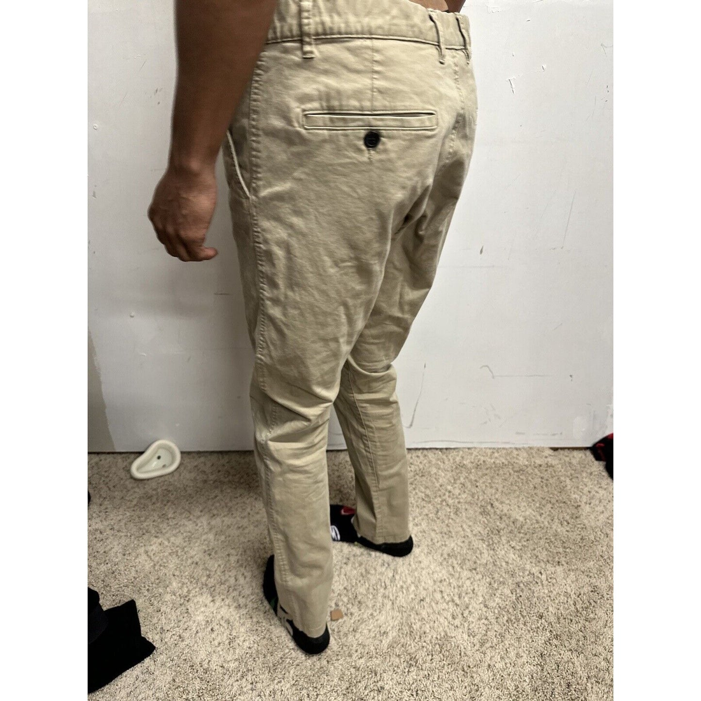 Men’s Khaki 34 H&M Skinny Fit Stretch Pants