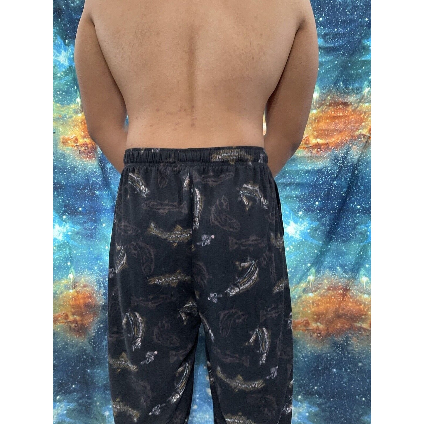 Men’s Fish Black Croft and Barrow Sleep wear pants large