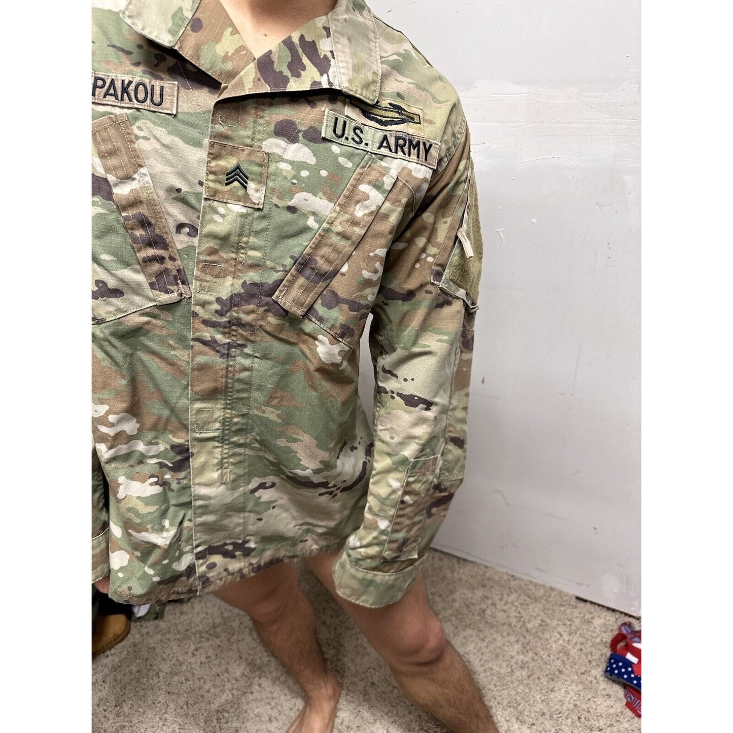 Men’s Ocp Top Medium Long Army Blouse Air Force With Patches