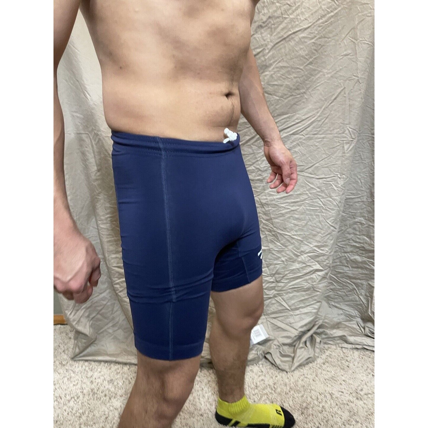 Men's brooks nylon spandex Navy Blue XS extra small compression shorts