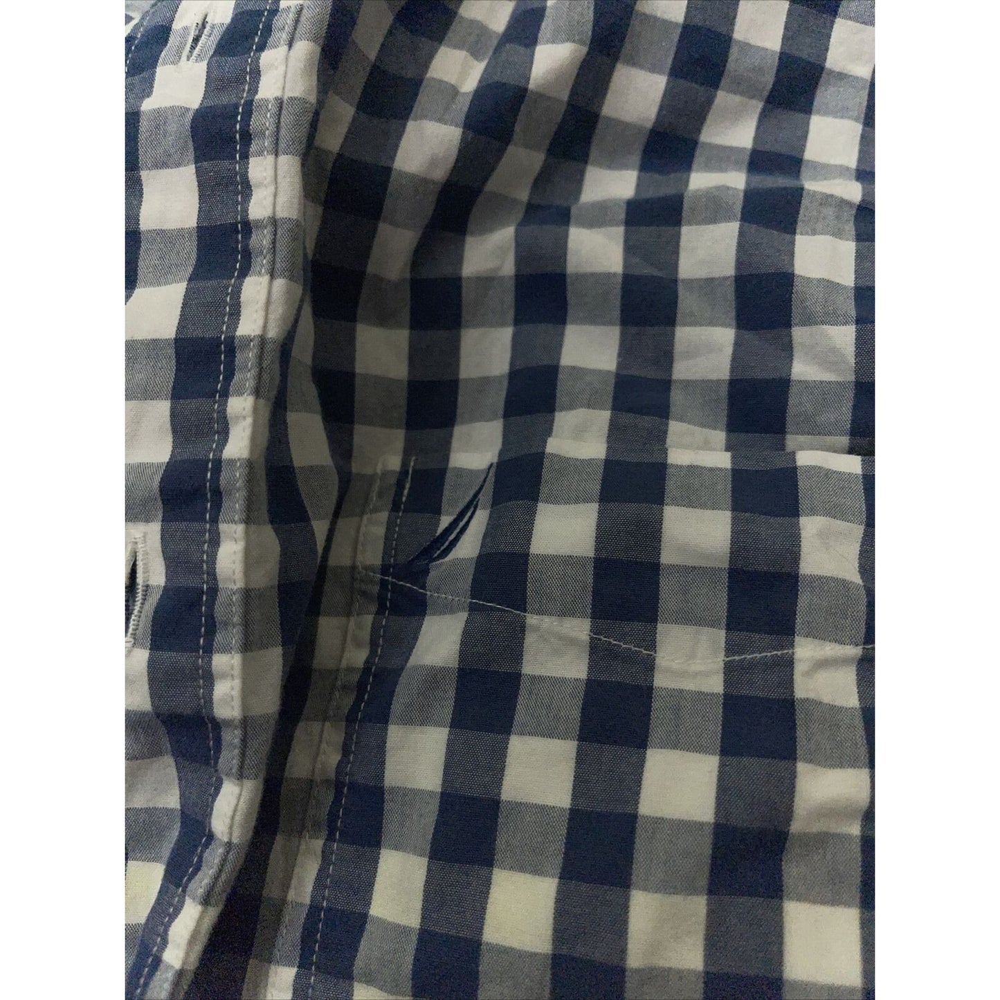 Men’s Nautica Medium Button Down Blue White Plaid