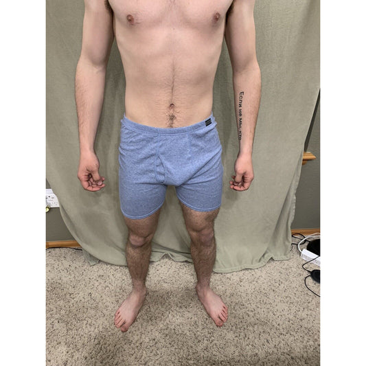 Men’s Tagless Boxer Briefs Size Large Hanes Light Blue Comfort Soft
