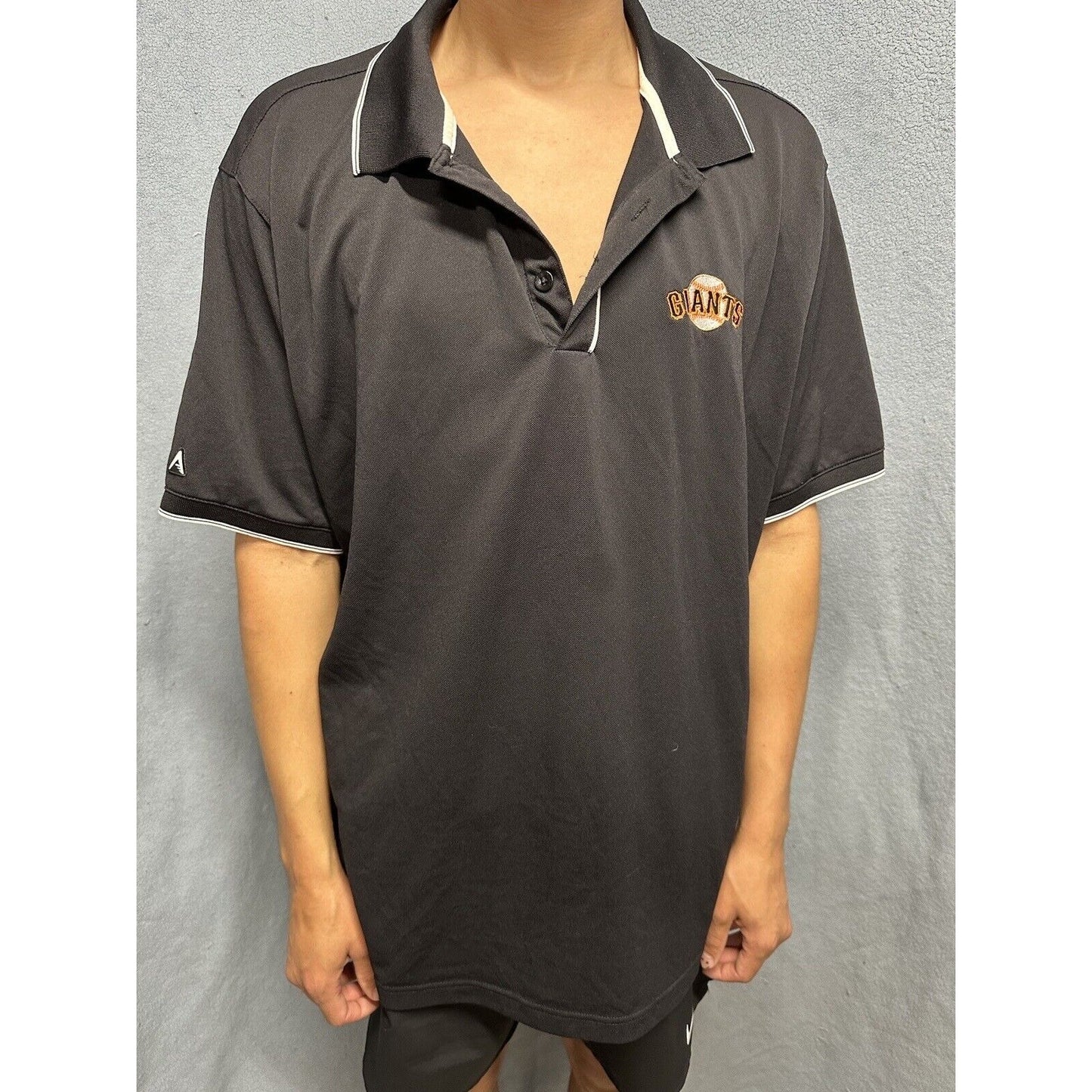Men’s Black Antigua XXL San Francisco Giants Baseball Polo Shirt