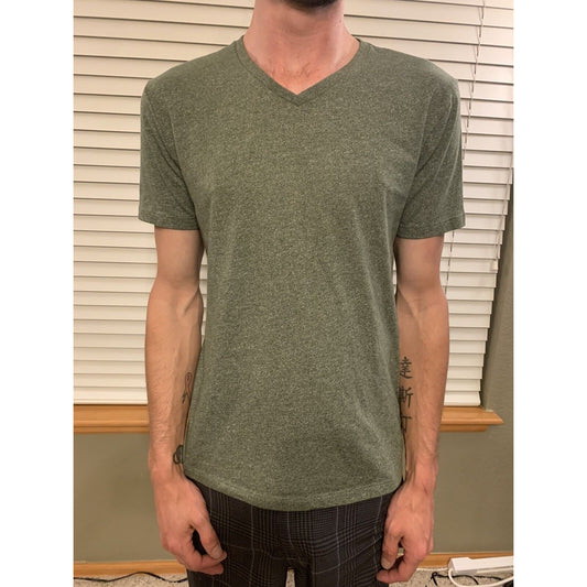 Old Navy Men's Size Small Green Soft-Washed Slub-Knit V-Neck Tee